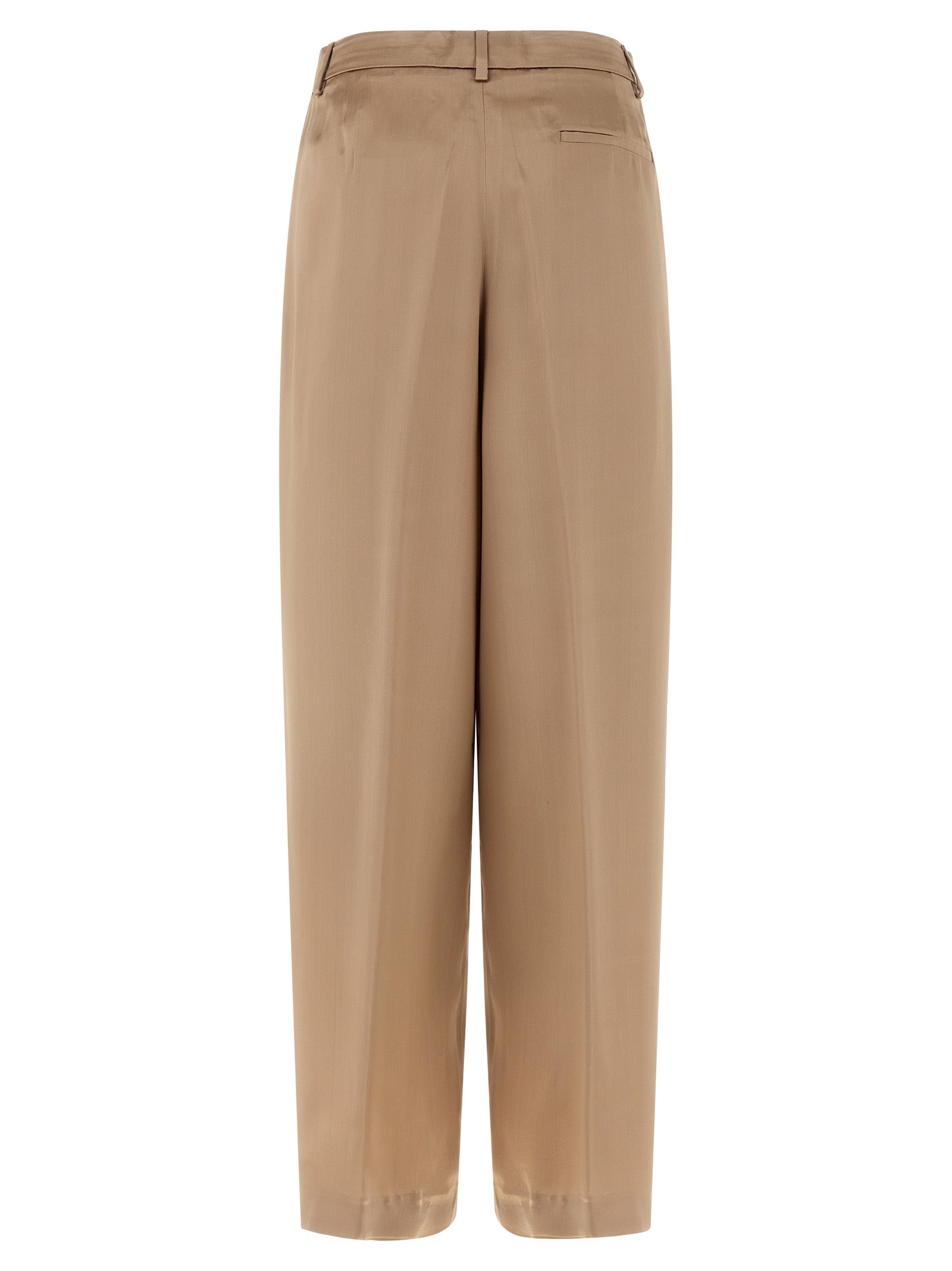 Experience the epitome of elegance with Fabiana Filippi's Beige Viscose Casual Pants, crafted for the discerning individual who values sophistication and timeless style.