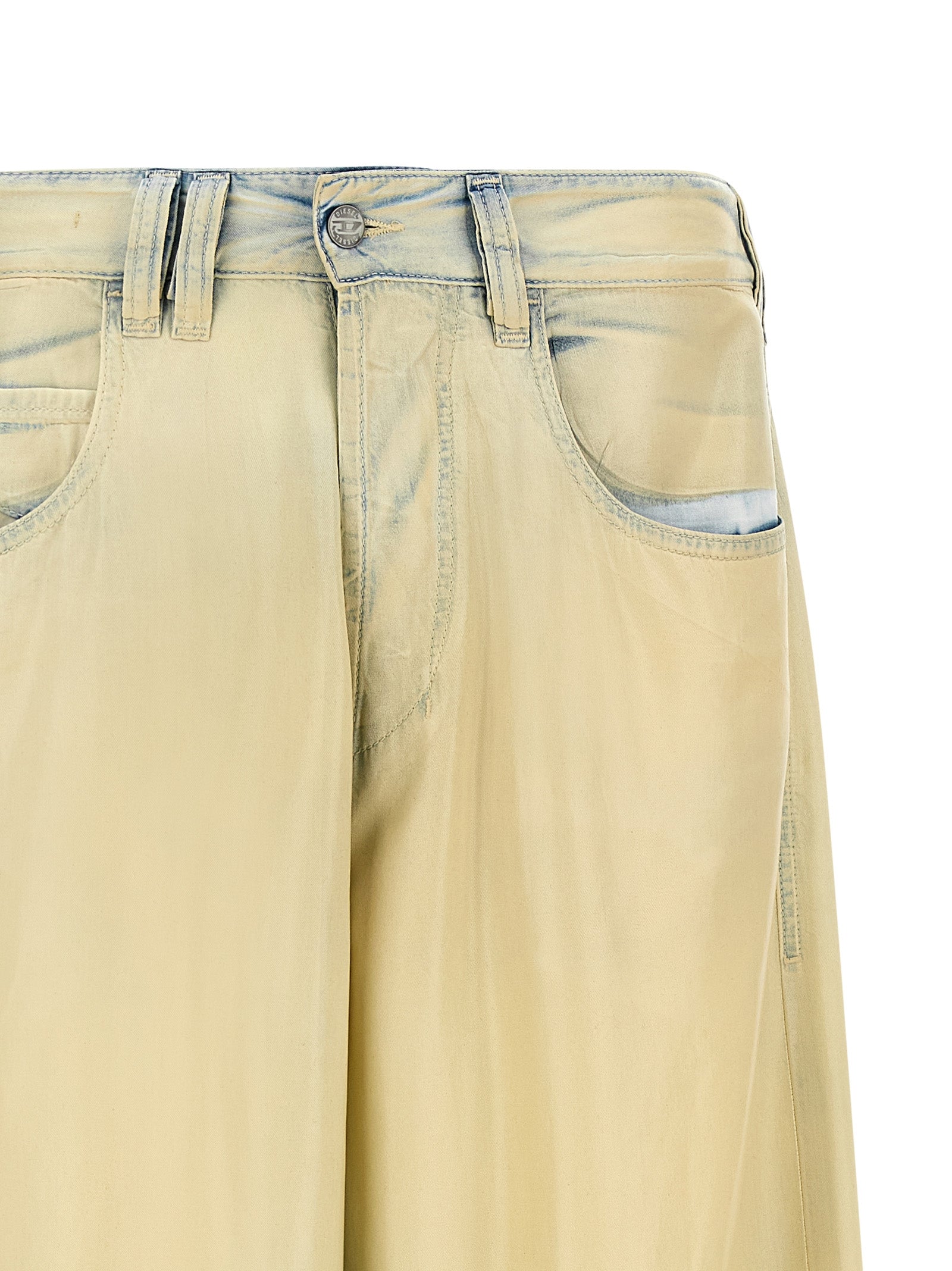 Diesel Beige Lyocell Jeans Denim - Artisanal Luxury Fashion
