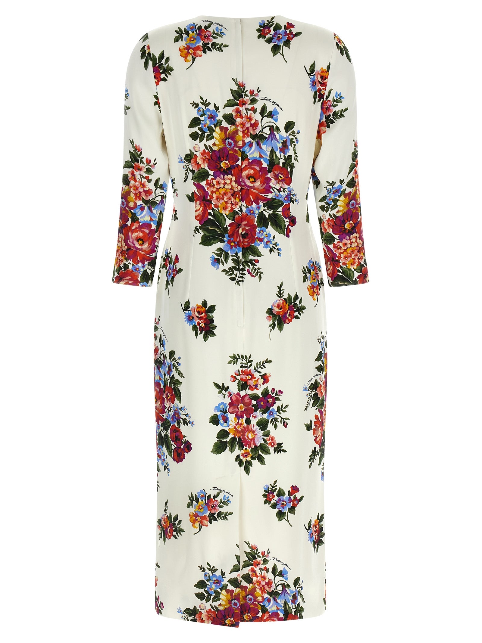 Experience the artisanal elegance of the Dolce & Gabbana White Viscose Midi Dress, where exquisite craftsmanship meets luxurious floral artistry, perfect for any sophisticated occasion.