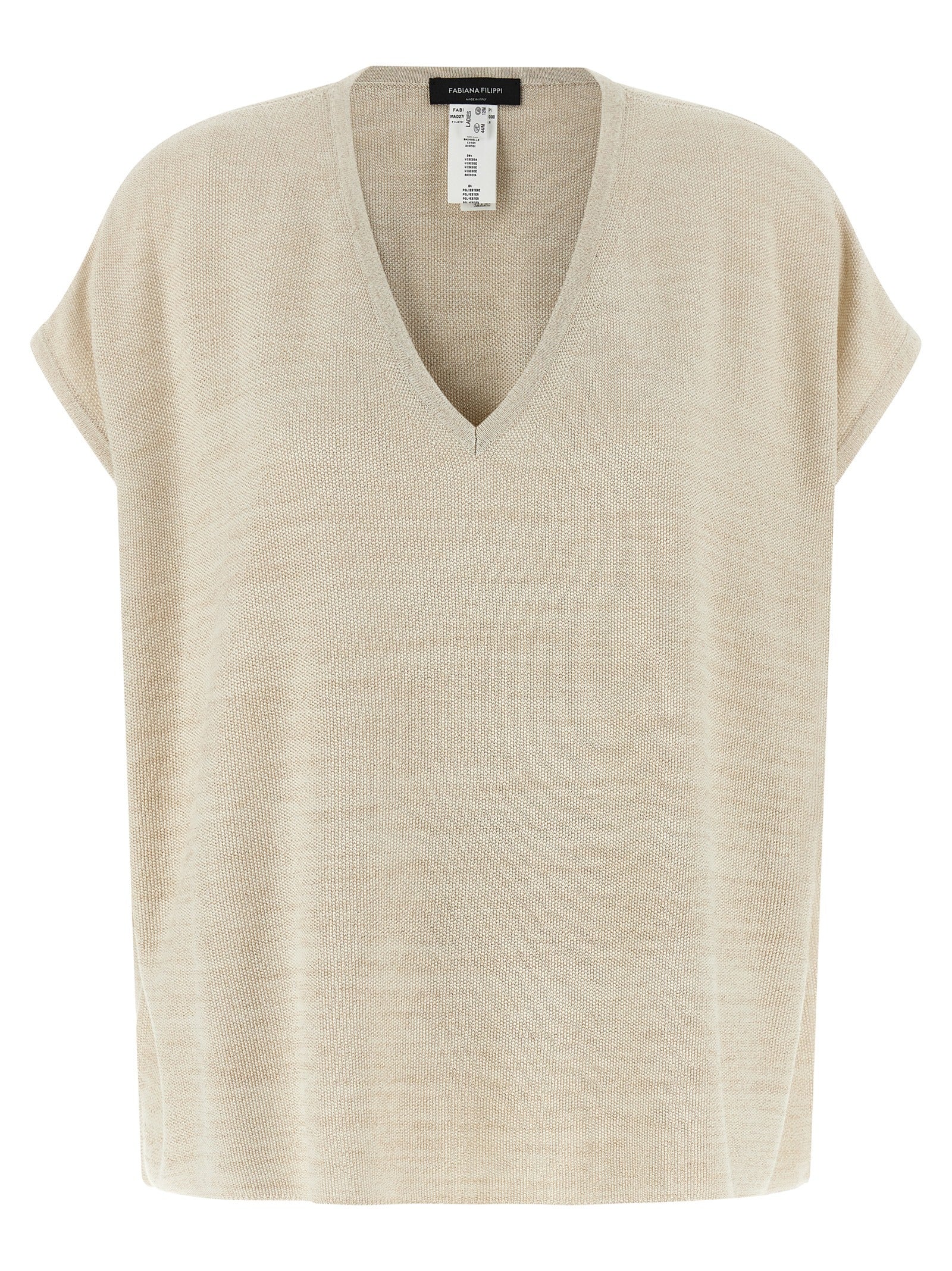 Experience the allure of the Fabiana Filippi Gold Cotton Cardigan, a luxurious blend of cotton and viscose, designed for timeless elegance and effortless sophistication.