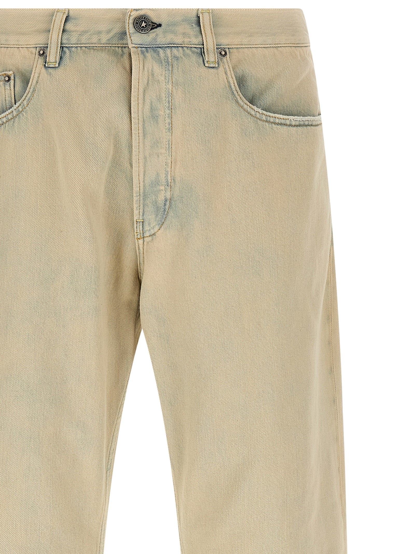 Golden Goose Beige Cotton Jeans Denim - Artisanal Luxury Fashion
