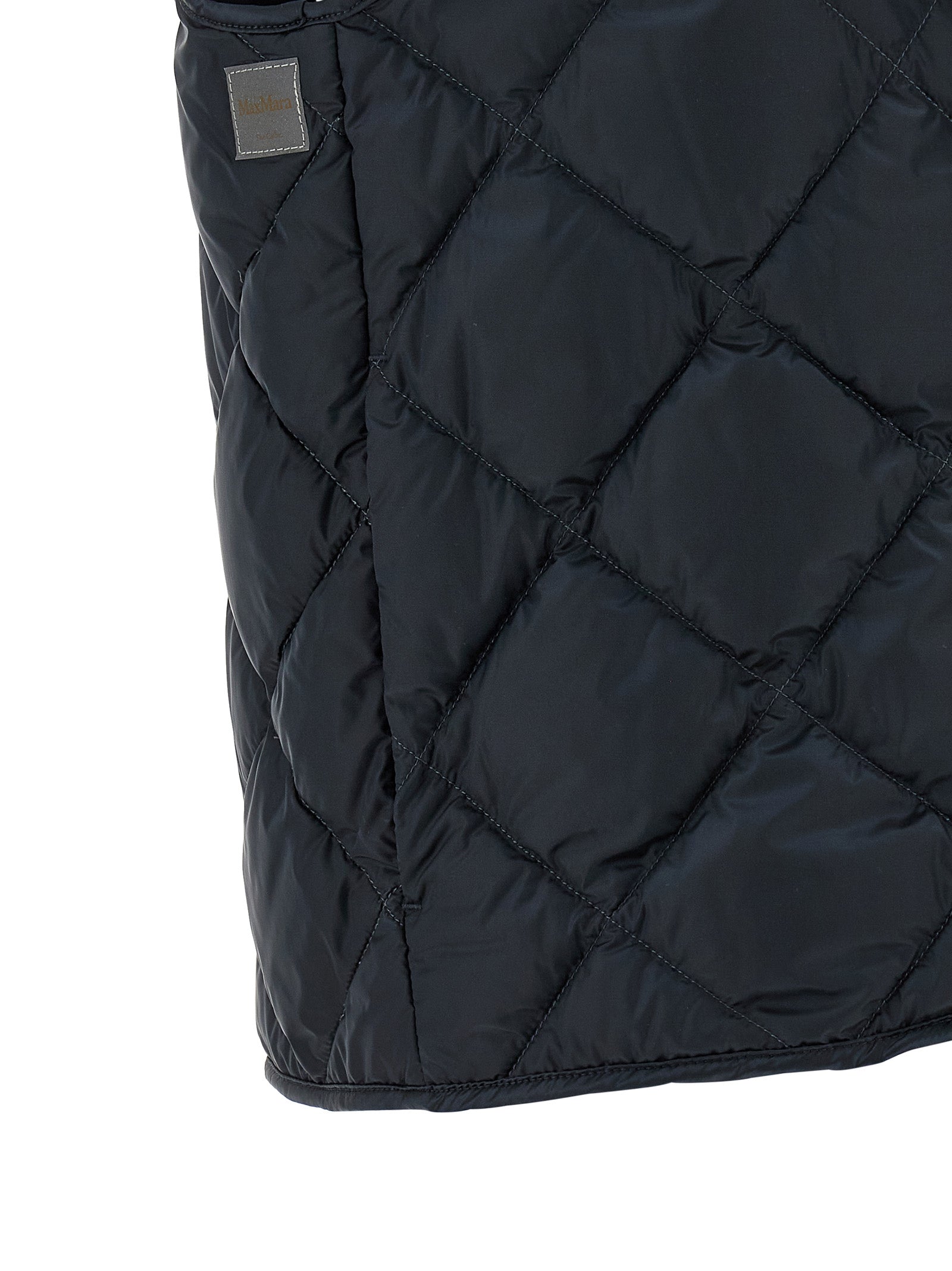 Max Mara Blue Polyamide Sleeveless Jacket