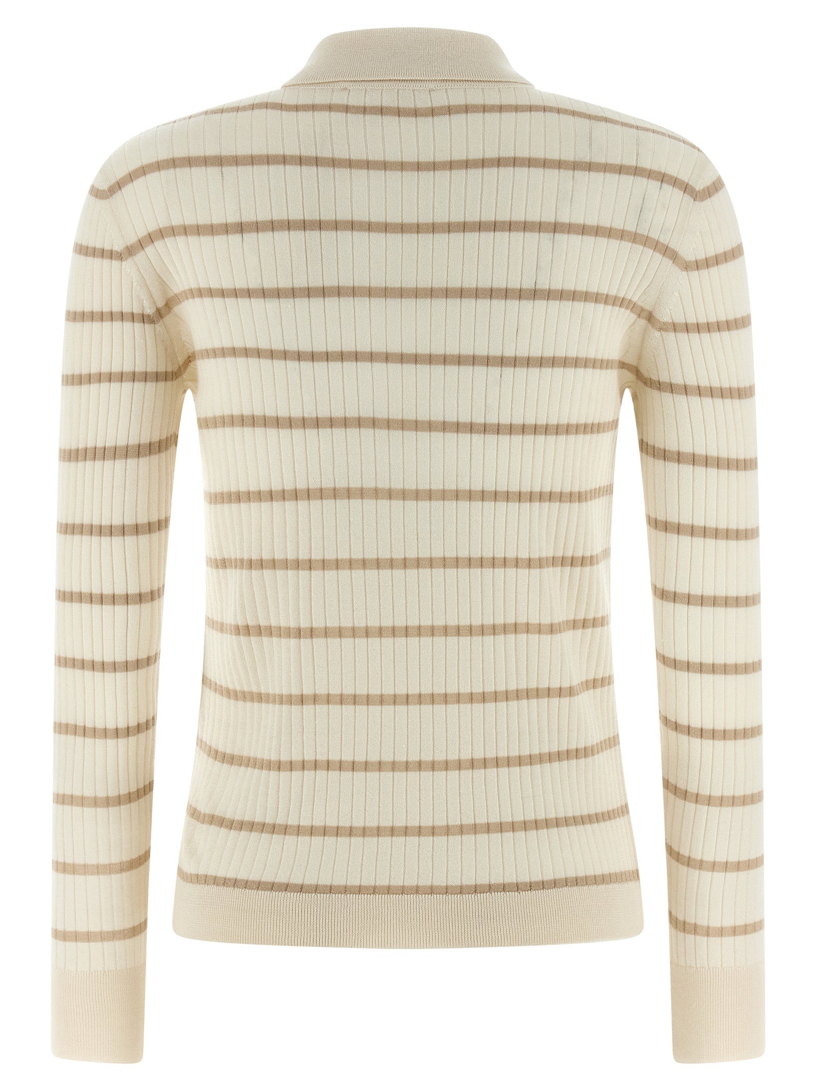 Elevate your style with the Max Mara Beige Cashmere Polo Shirt, a luxurious blend of cashmere and silk, embodying timeless elegance and artisanal craftsmanship.