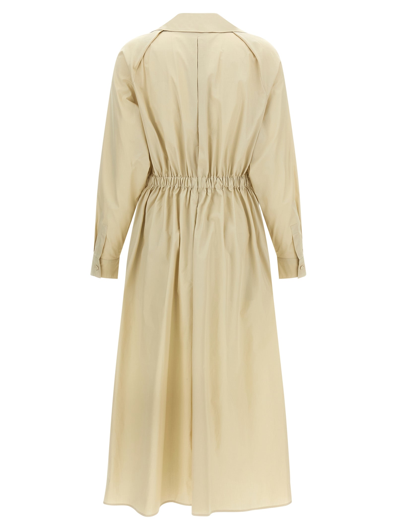 Discover the Max Mara Beige Cotton Long Dress, an exquisite blend of Italian craftsmanship and modern elegance, perfect for any sophisticated occasion.