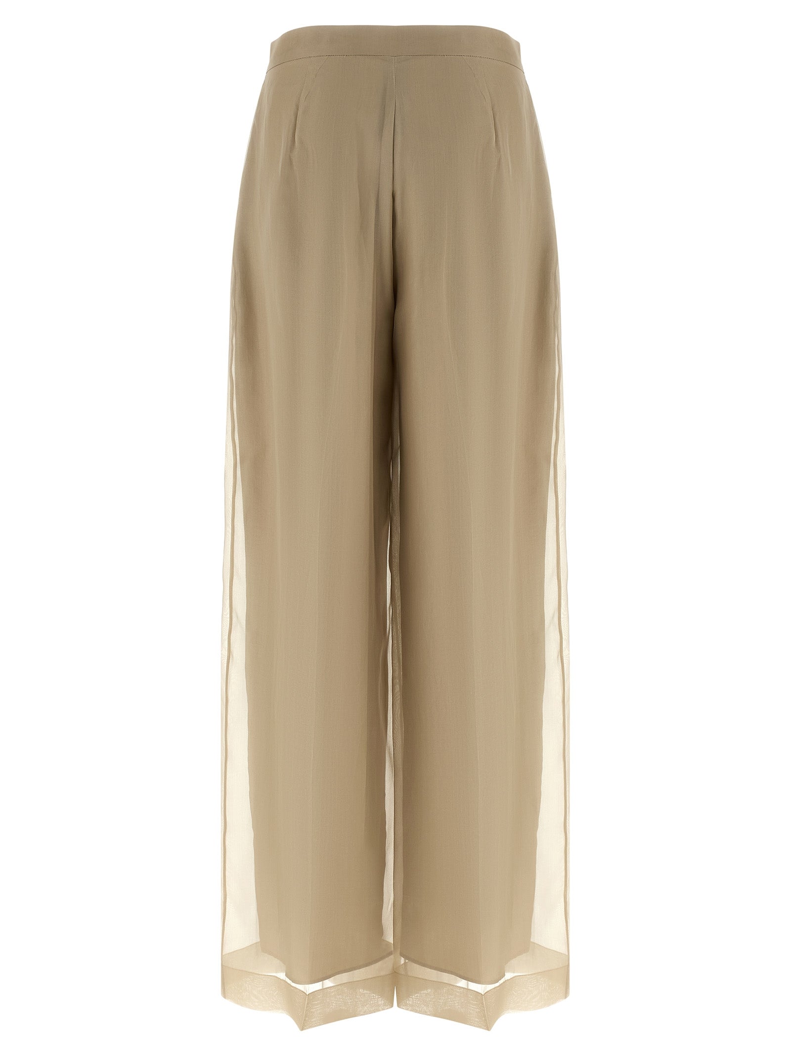 Discover the allure of Max Mara's beige silk casual pants, a masterpiece of Italian craftsmanship that embodies timeless elegance and sophistication for every occasion.