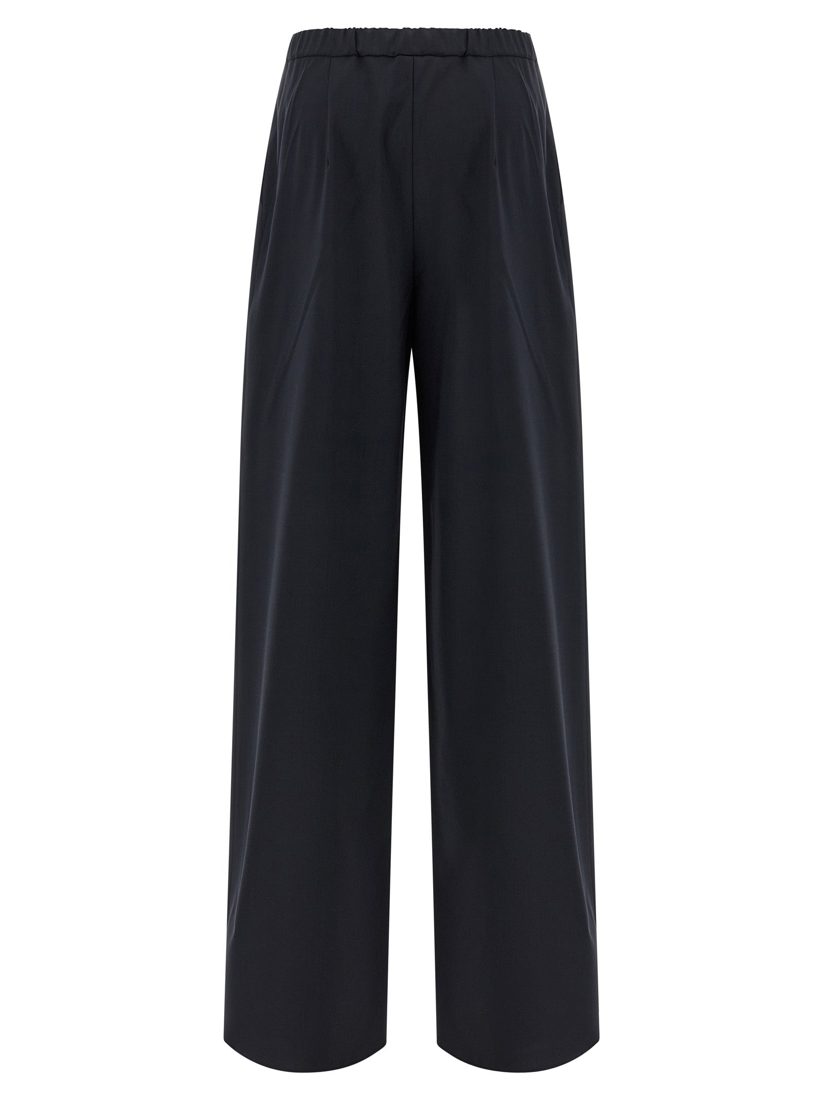 Experience the allure of Max Mara's Blue Virgin Wool Casual Pants, where exquisite craftsmanship meets timeless elegance, perfect for the discerning fashionista.