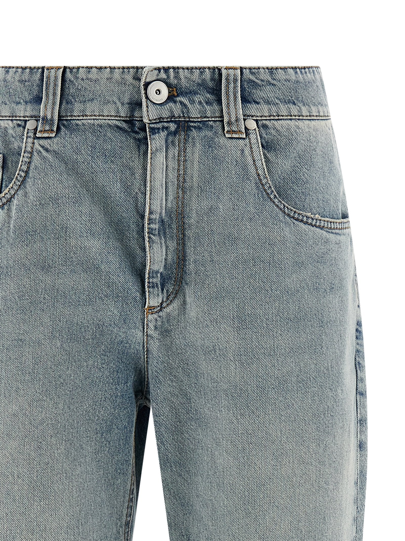 Brunello Cucinelli Blue Cotton Straight-Leg Jeans, Artisan Luxury