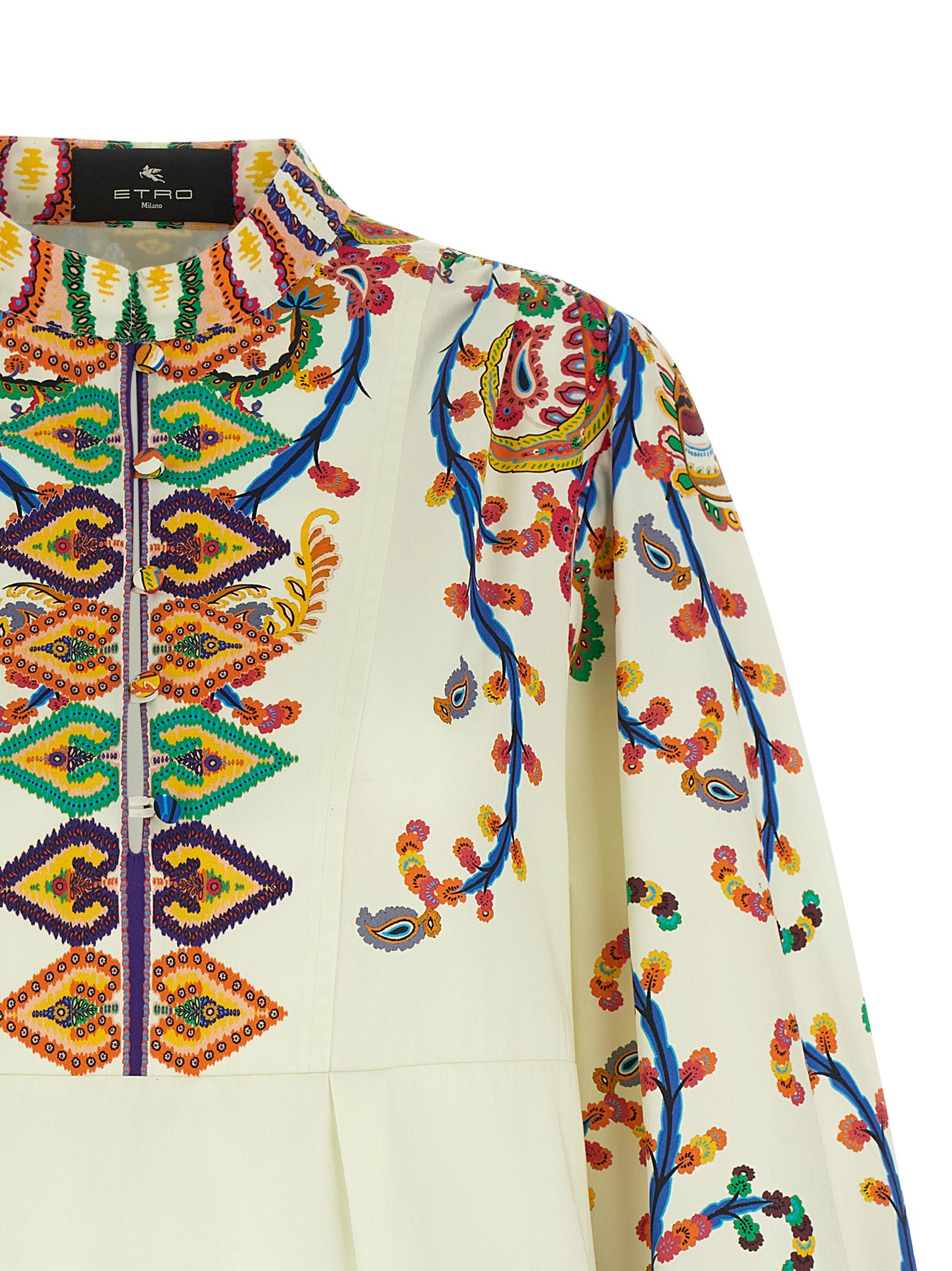 Elevate your elegance with the Etro Multicolor Cotton Short Dress, a masterpiece of exquisite craftsmanship and vibrant artistry, perfect for any upscale occasion.