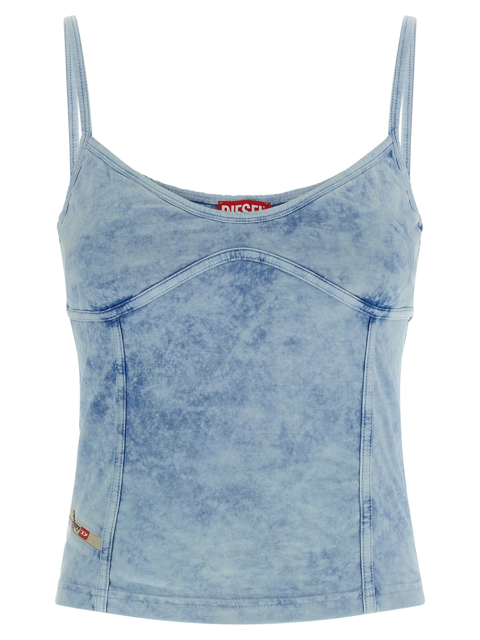 Diesel Blue Cotton Top | Artisanal Luxury Fashion Elegance