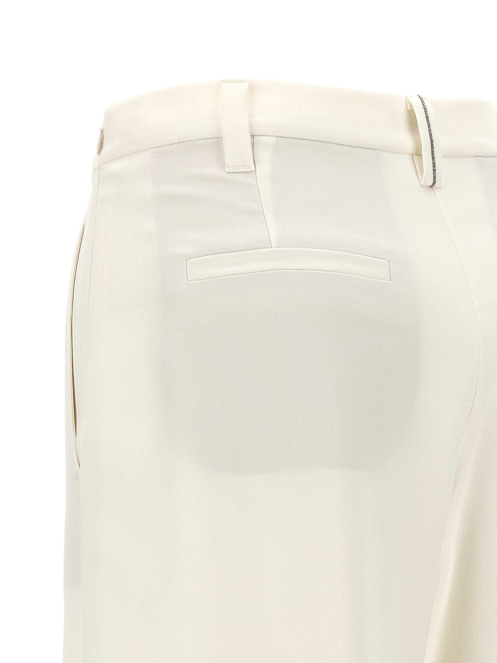 Brunello Cucinelli Beige Viscose Casual Pants, Artisanal Luxury