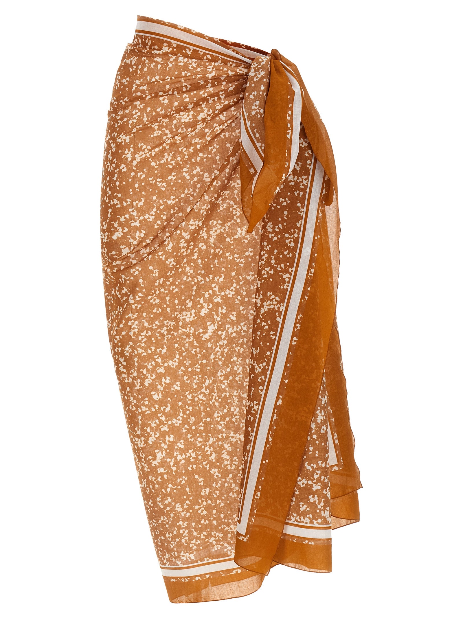 Kiton Brown Cotton Skirt