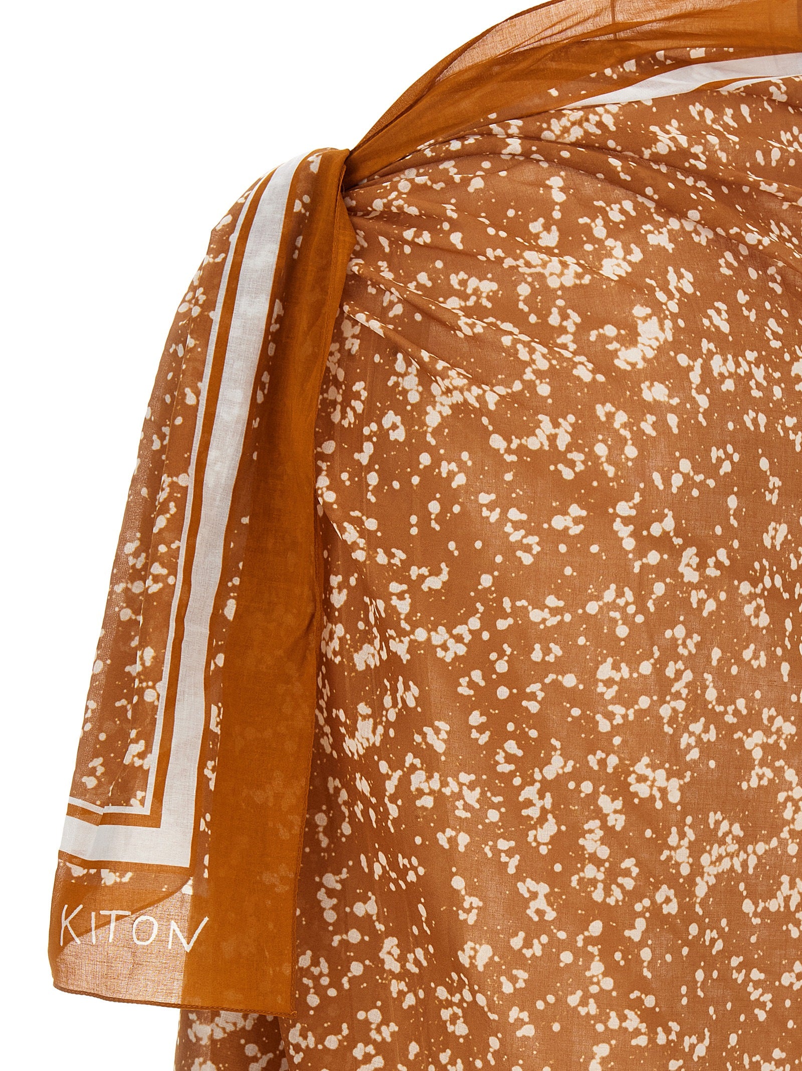 Kiton Brown Cotton Skirt