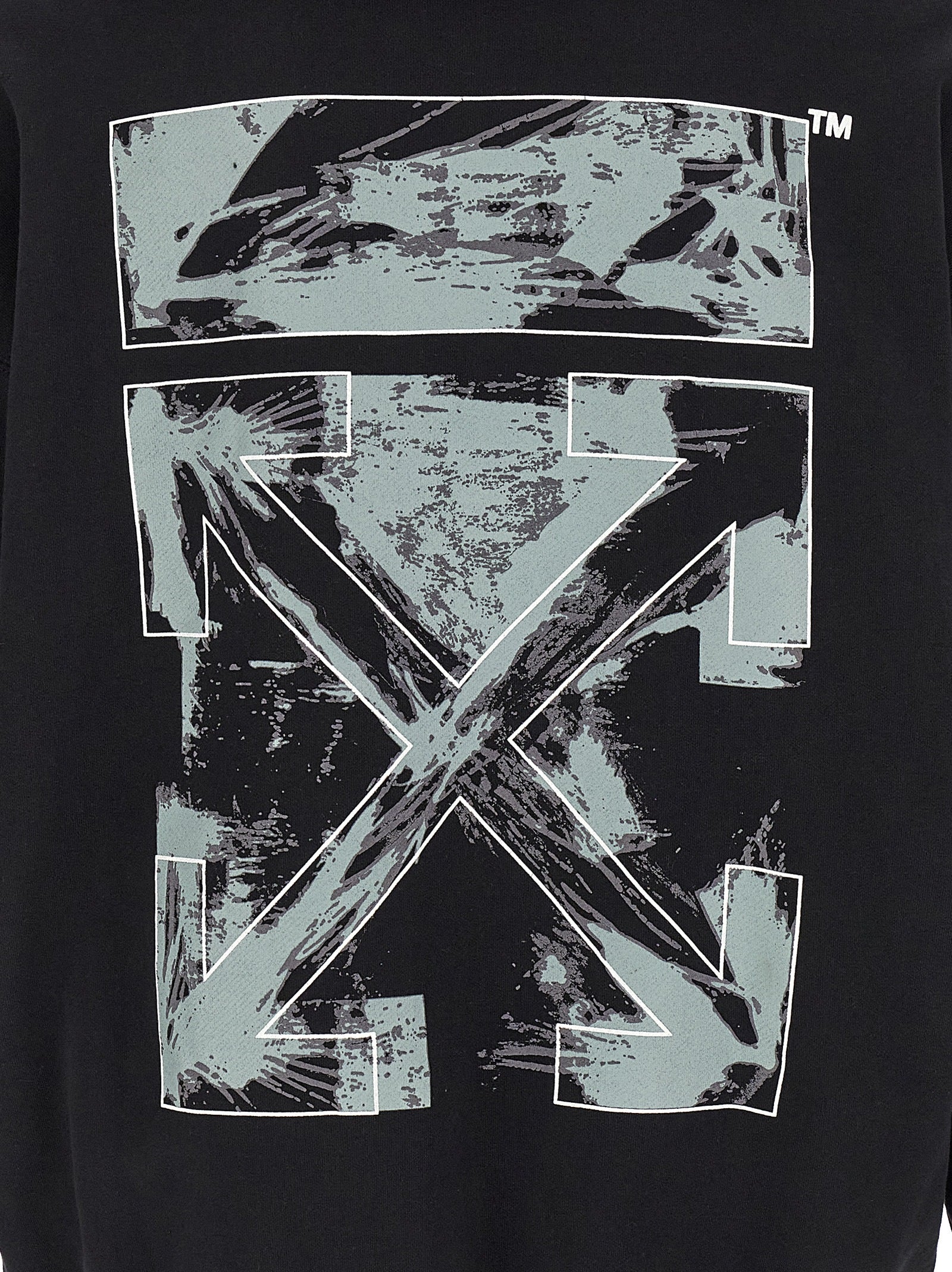 Elevate your wardrobe with the Off-White Black Cotton Sweatshirt, a masterpiece of artisanal craftsmanship, blending comfort and cutting-edge style for the discerning individual.