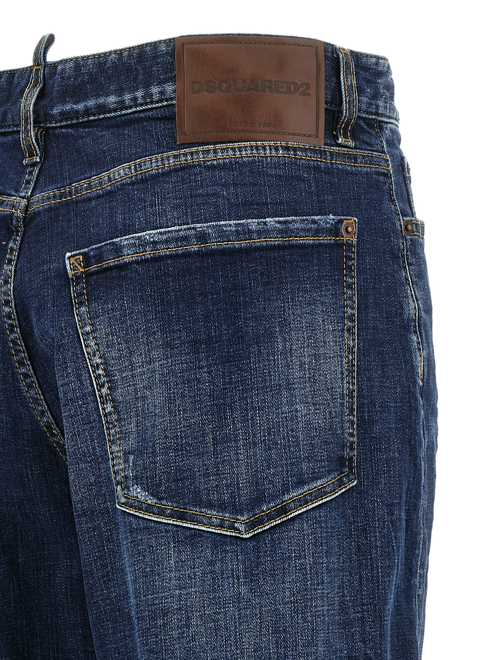 Dsquared² Blue Cotton Relaxed Fit Jeans, Designer Couture Luxe