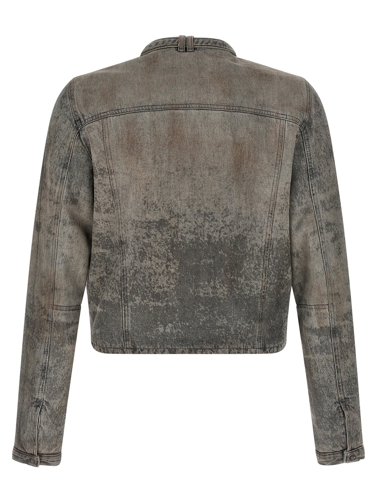 Diesel Gray Cotton Denim Jacket