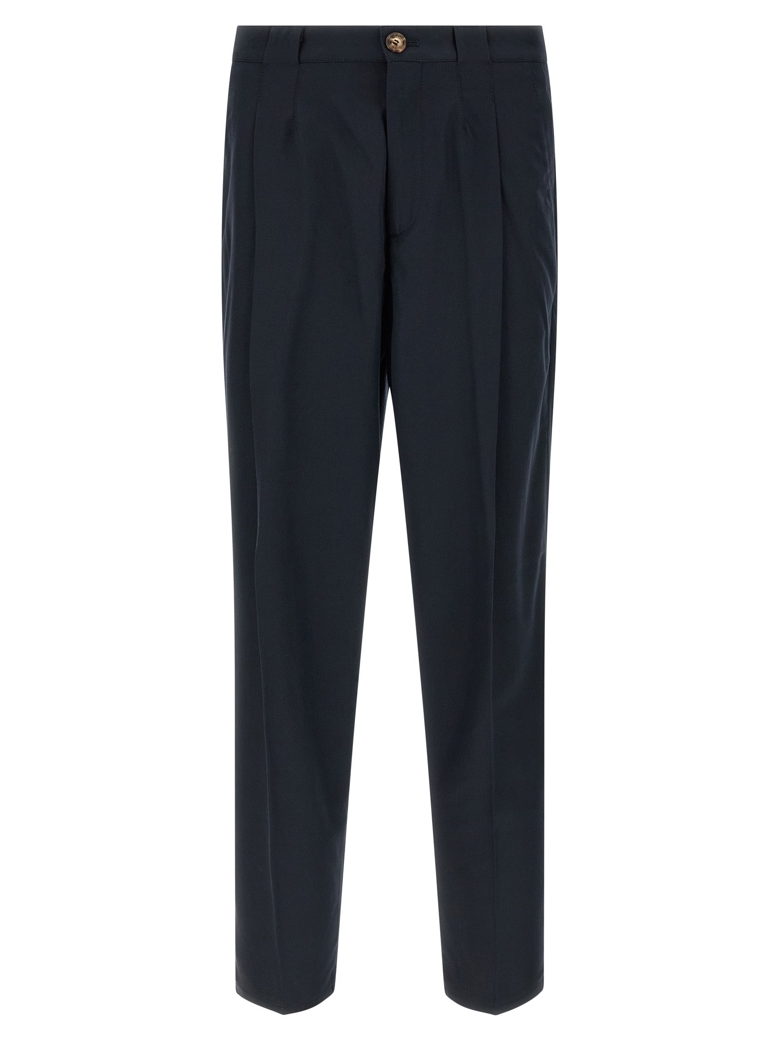 Brunello Cucinelli Blue Cotton Chino Pants - Artisanal Luxury