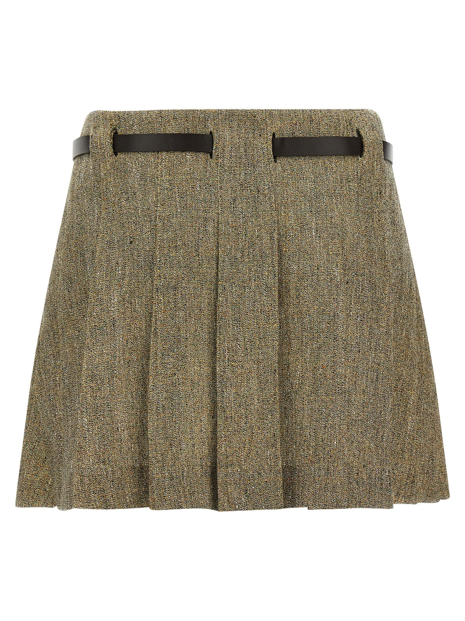Elevate your wardrobe with the Ferragamo Multicolor Linen Long Skirt, a masterpiece of luxurious craftsmanship that embodies elegance and sophistication for discerning individuals.