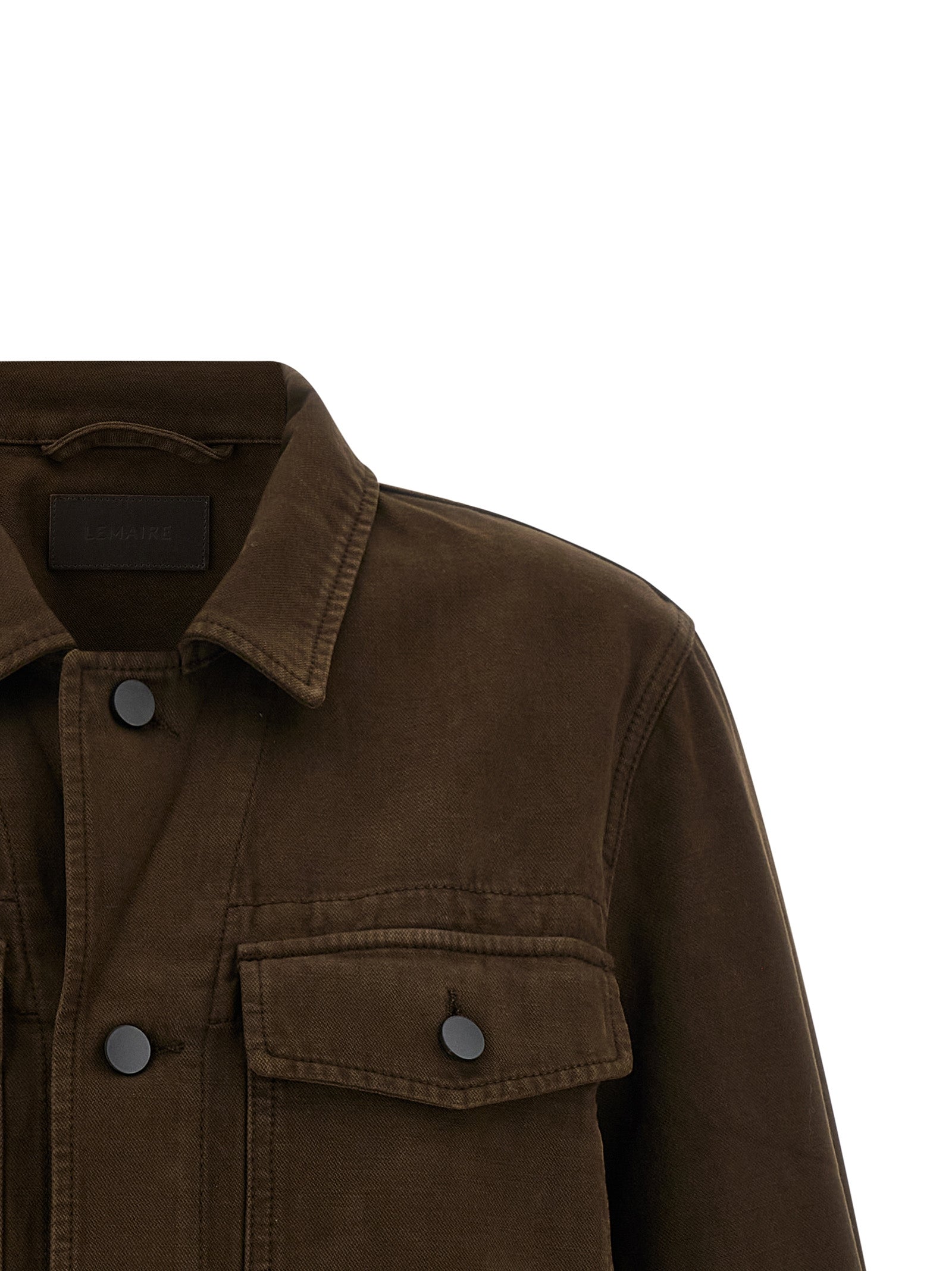 Lemaire Brown Cotton Denim Jacket
