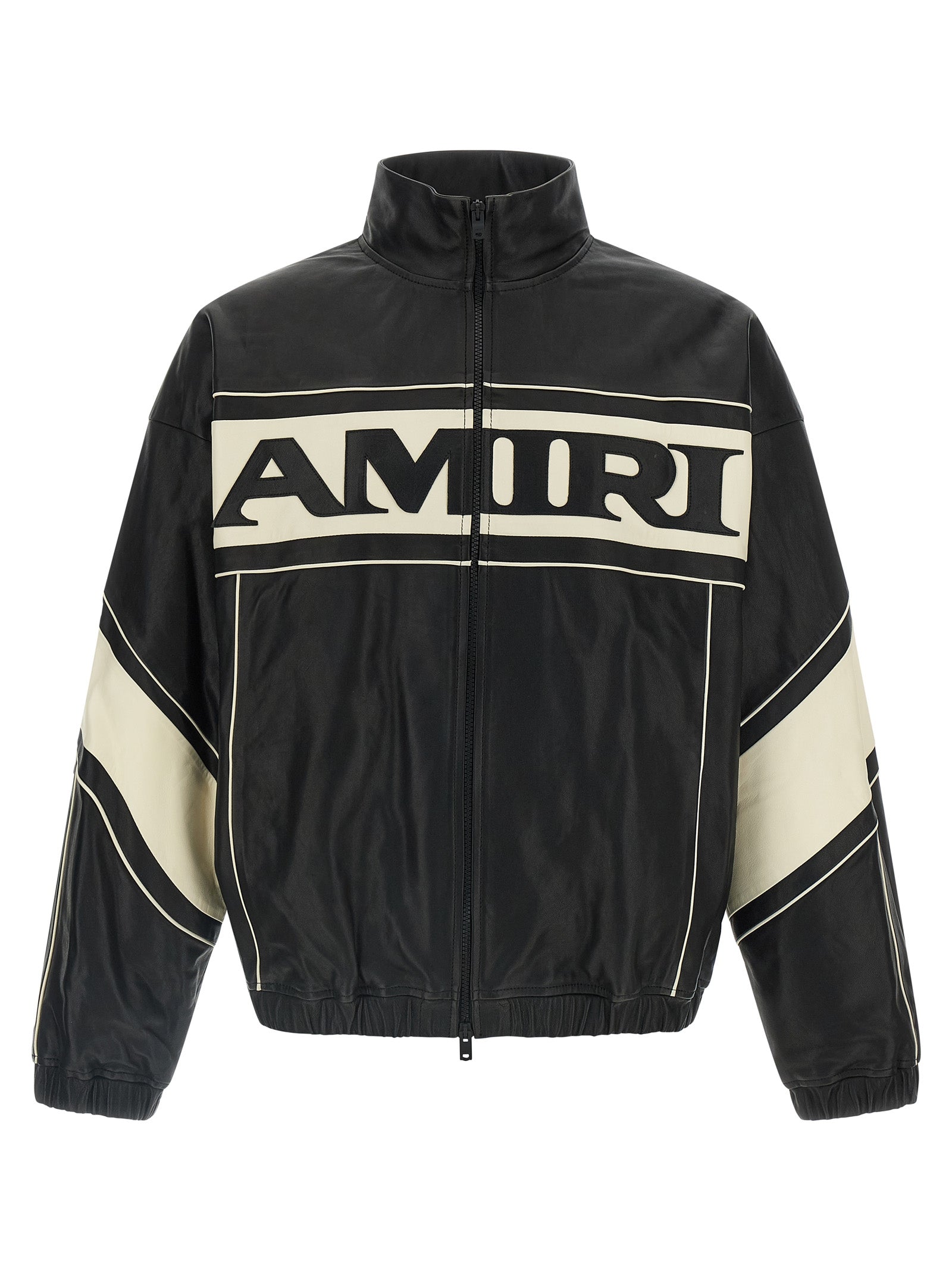 Amiri Bicolor Lamb Leather Leather Jacket