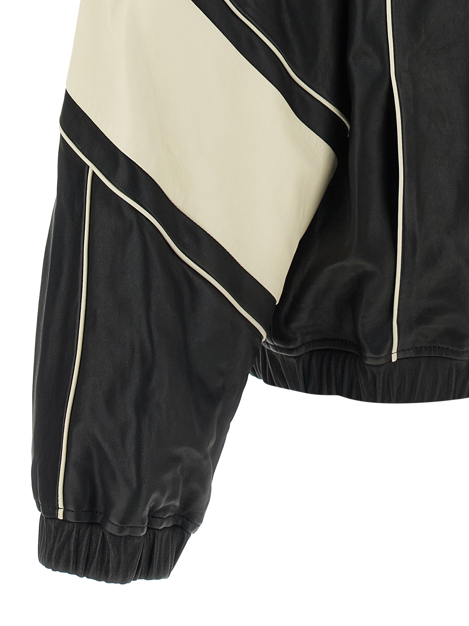 Amiri Bicolor Lamb Leather Leather Jacket