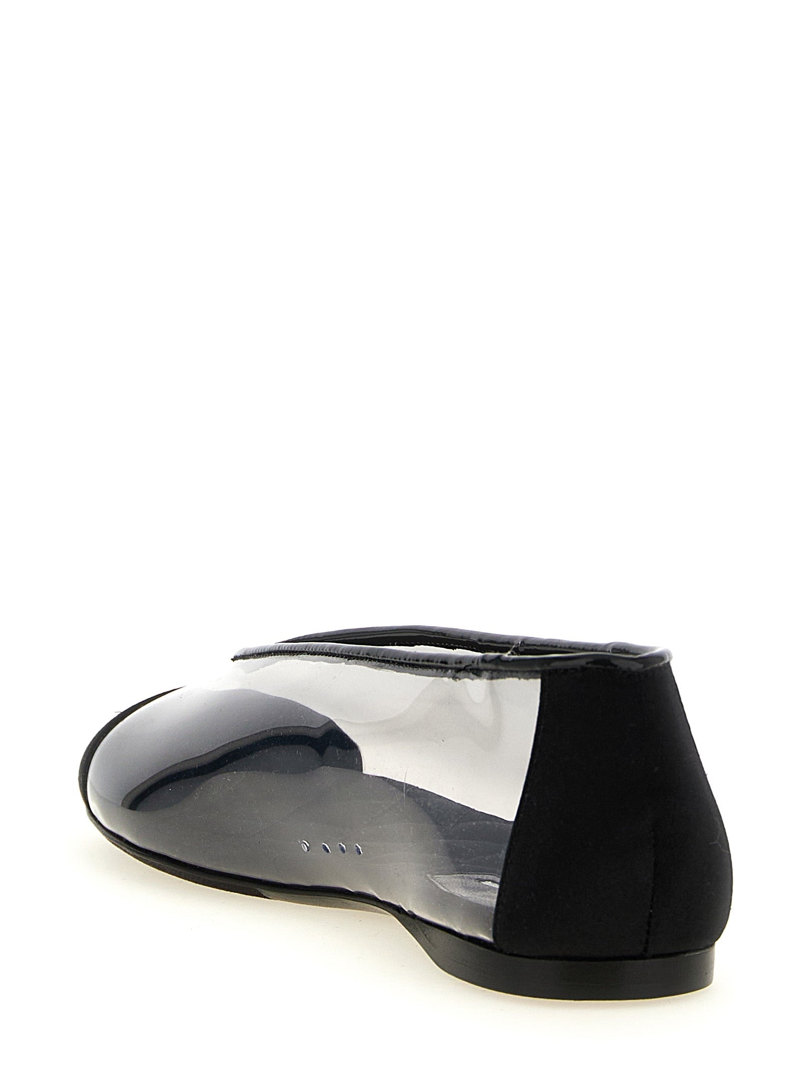 Discover the Moschino Black PVC Ballet Flats, where exquisite craftsmanship meets modern elegance, perfect for those who embrace luxury and sophistication.