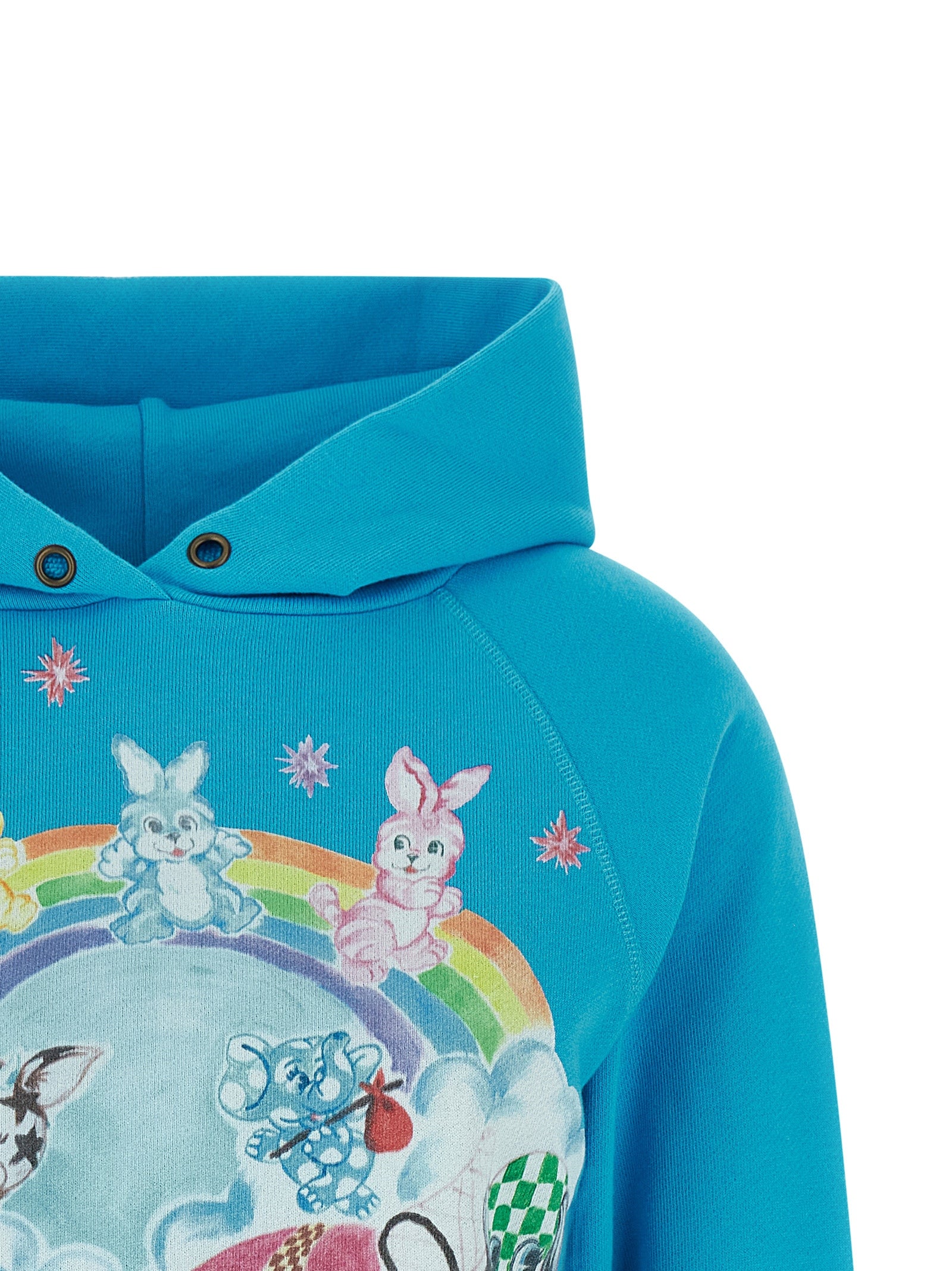 Kenzo Blue Cotton Hoodie - Artisanal Luxury Fashion Statement