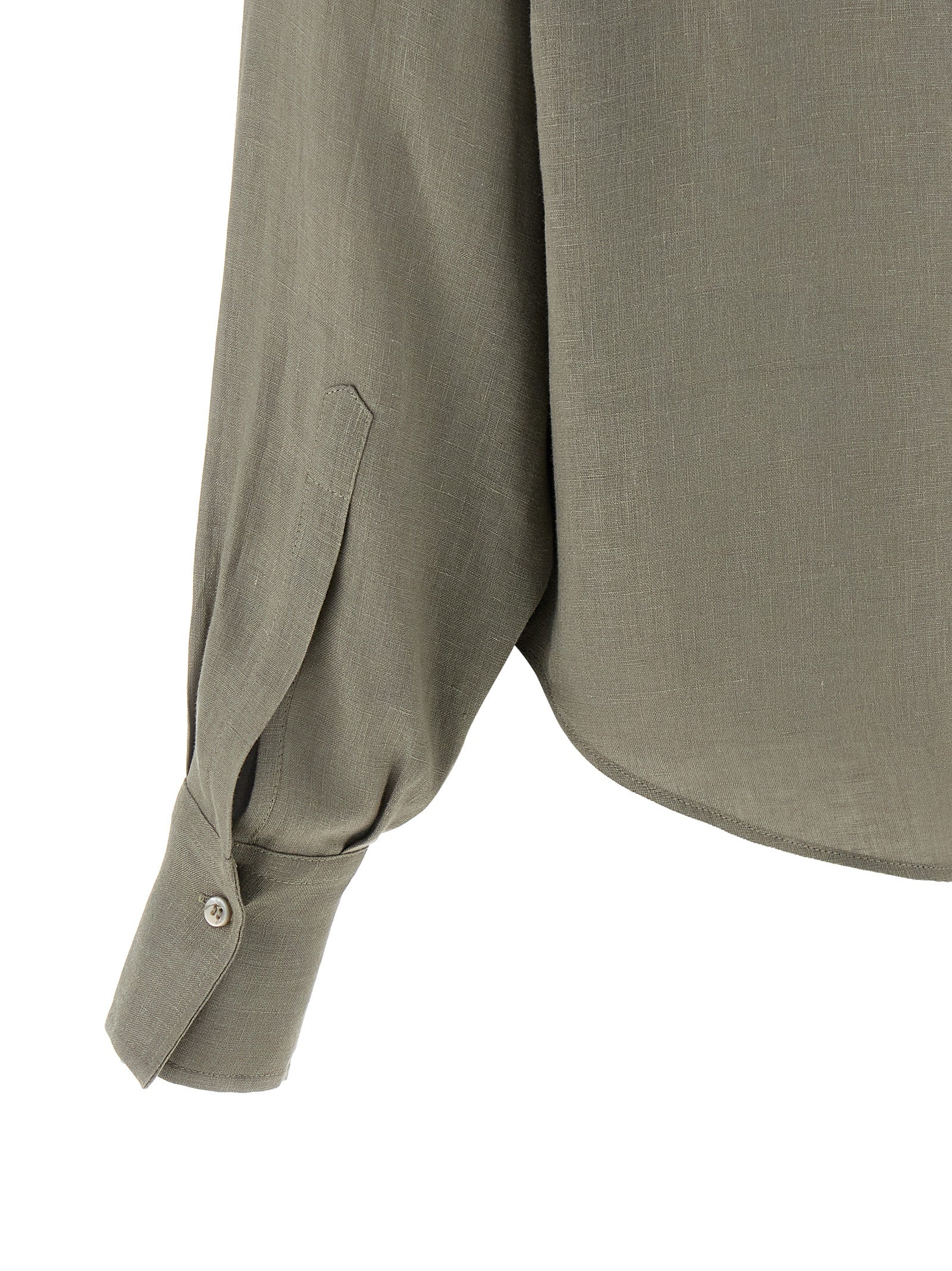 Brunello Cucinelli Bicolor Linen Blouse - Artisanal Couture Elegance