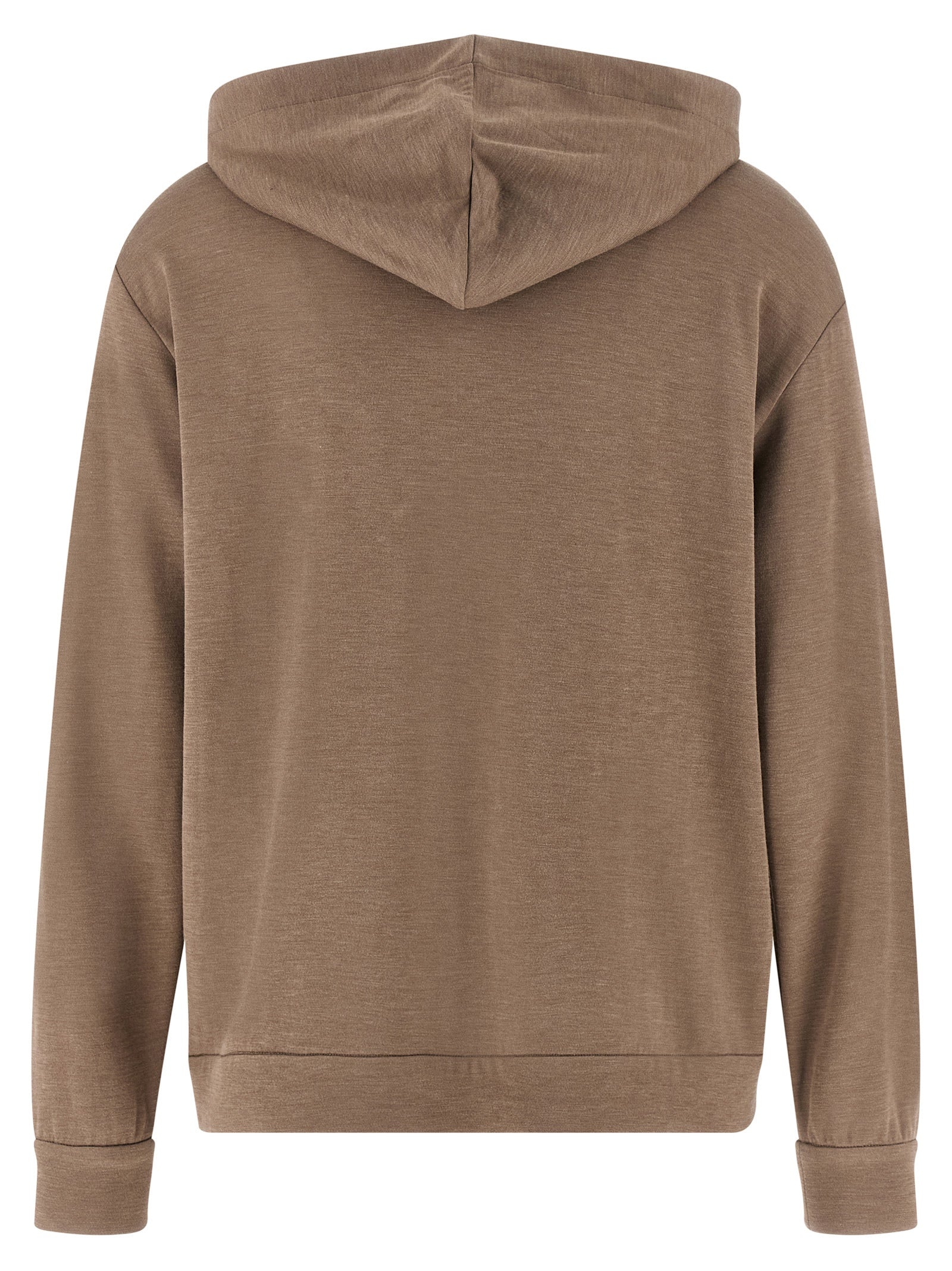 Brunello Cucinelli Brown Cotton Hoodie – Luxurious Couture Elegance