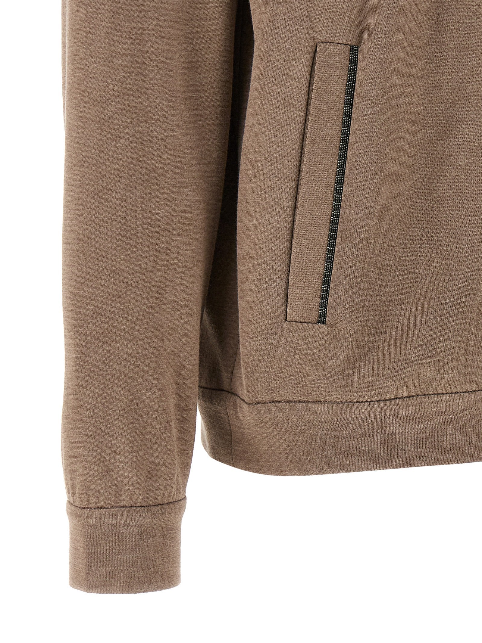 Brunello Cucinelli Brown Cotton Hoodie – Luxurious Couture Elegance
