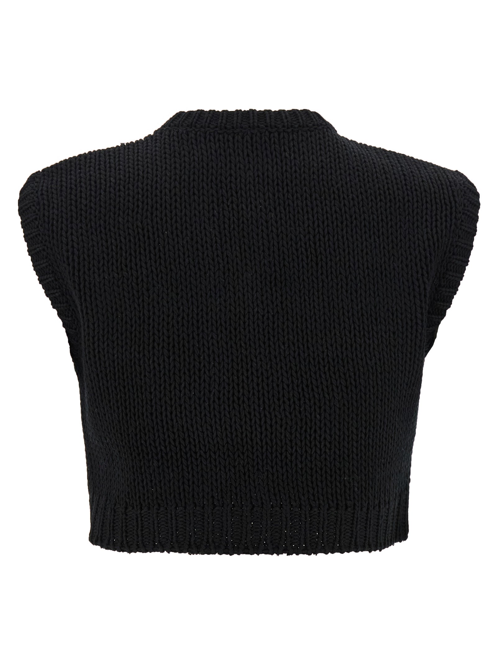 Elevate your style with the Max Mara Black Cotton Cardigan, a luxurious cropped piece crafted from fine cotton, embodying modern elegance and Italian artistry.