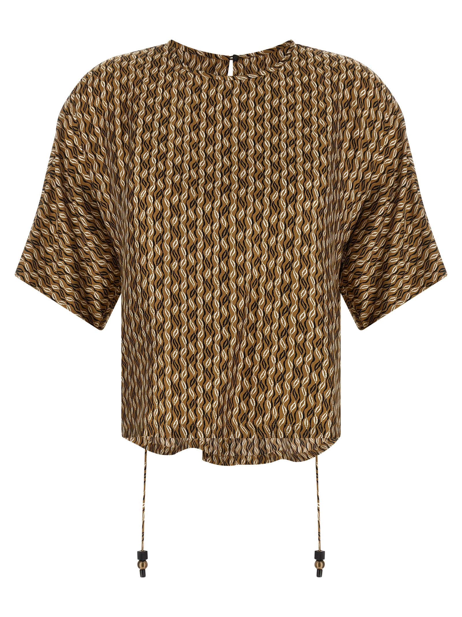 Max Mara Brown Silk Blouse