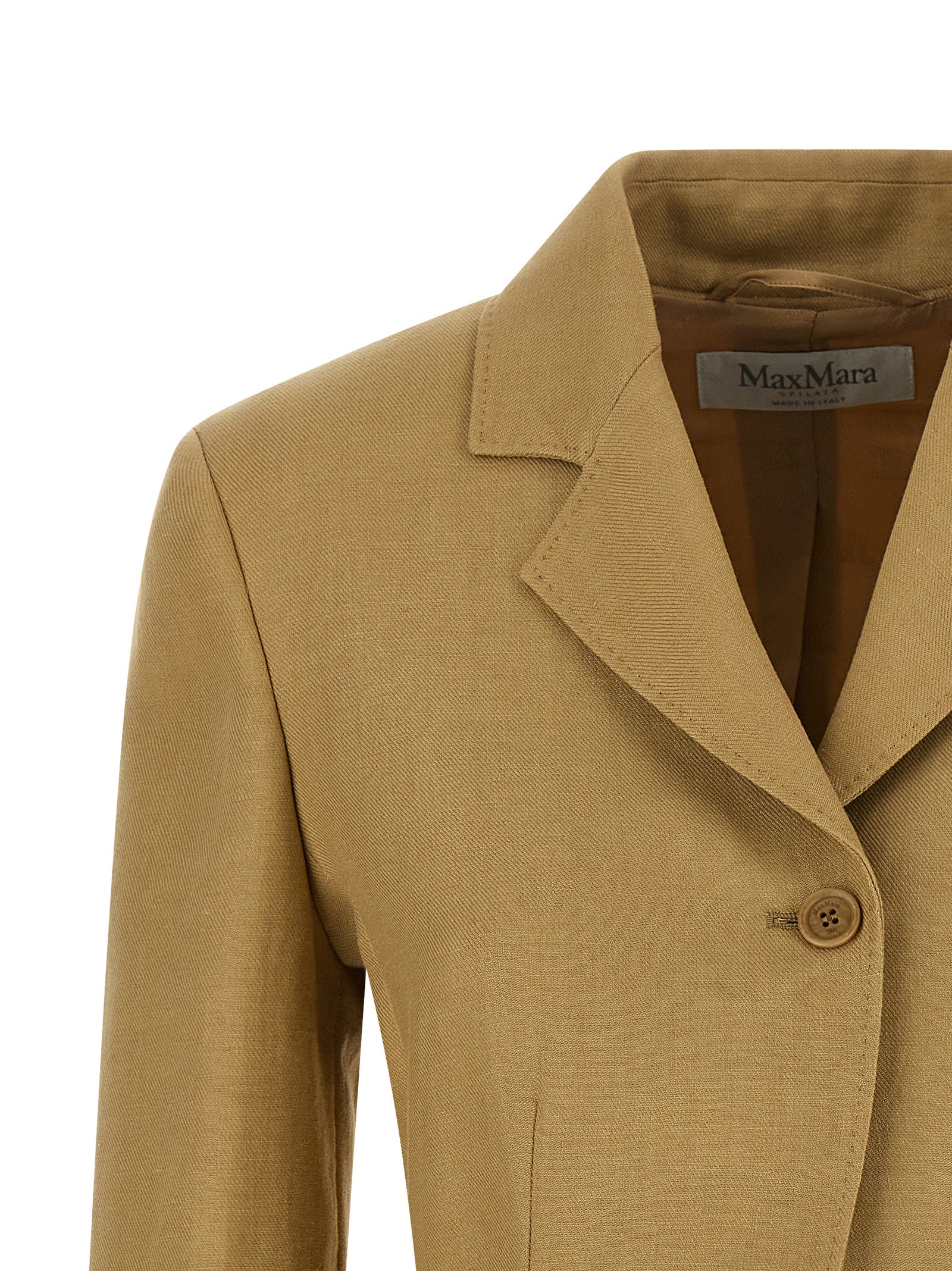 Max Mara Beige Linen Blazer