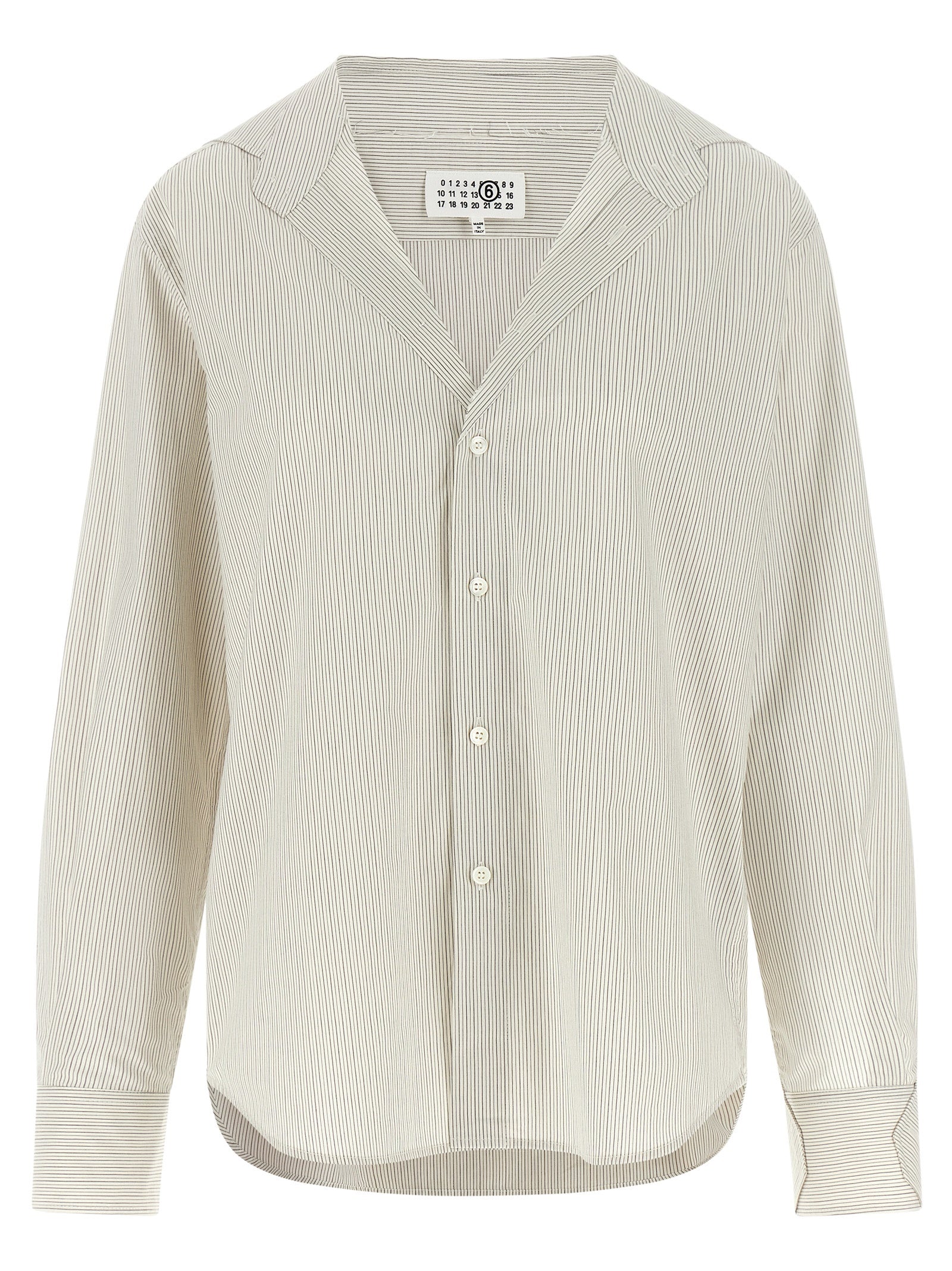 Elevate your wardrobe with the MM6 Maison Margiela Gray Cotton Blouse, a masterpiece of luxurious design and exquisite craftsmanship, perfect for any sophisticated occasion.