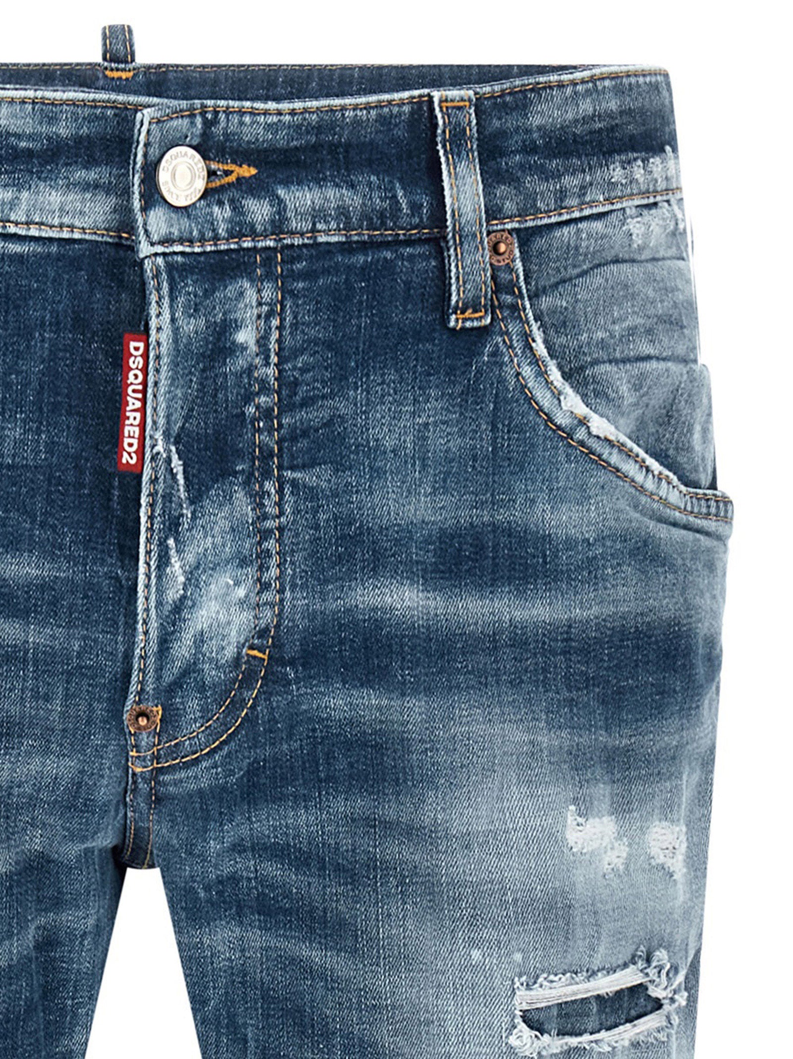 Dsquared² Blue Cotton Boyfriend Jeans - Designer Artisanal Denim
