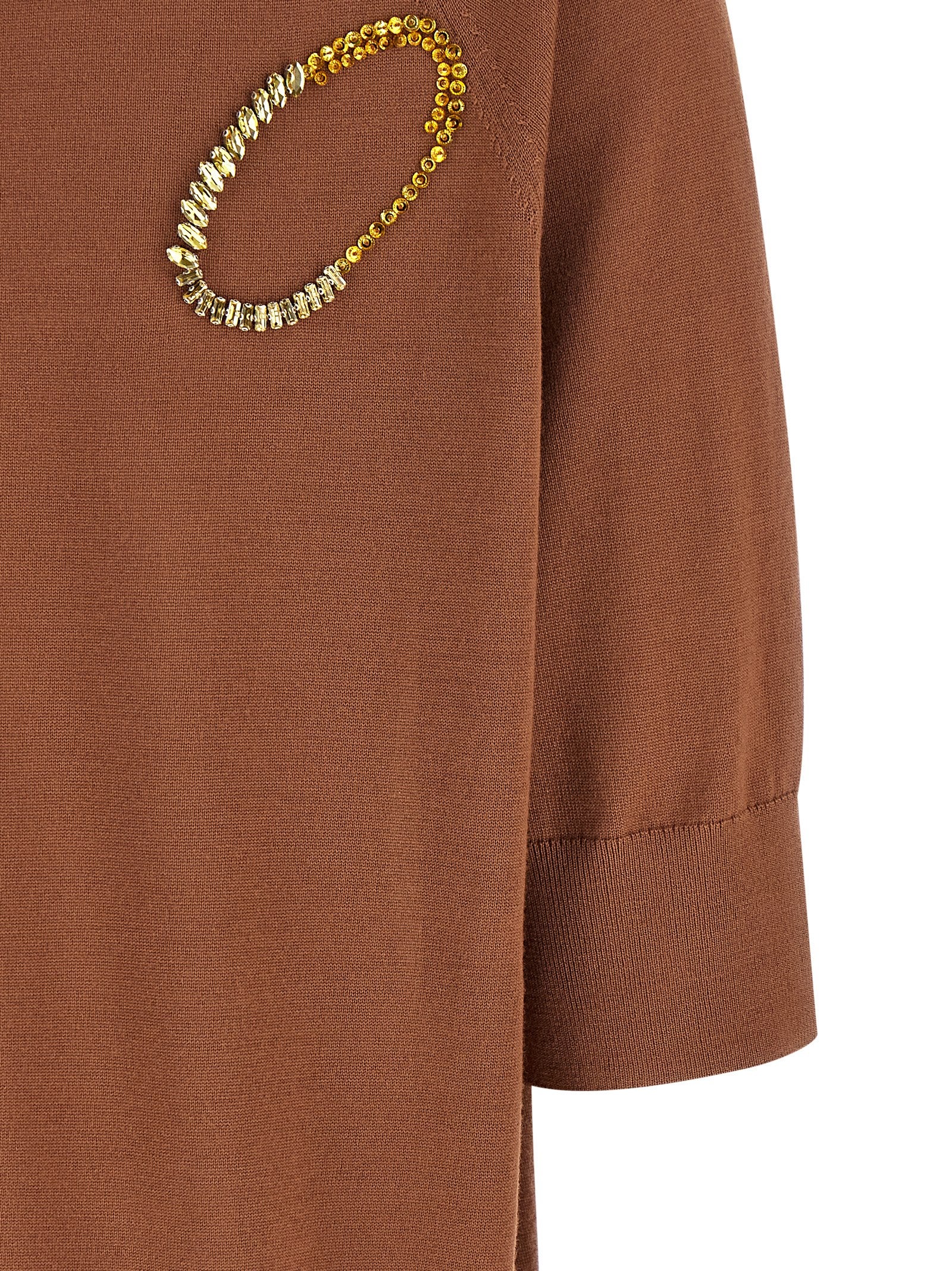 Dries Van Noten Brown Merino Wool Cardigan