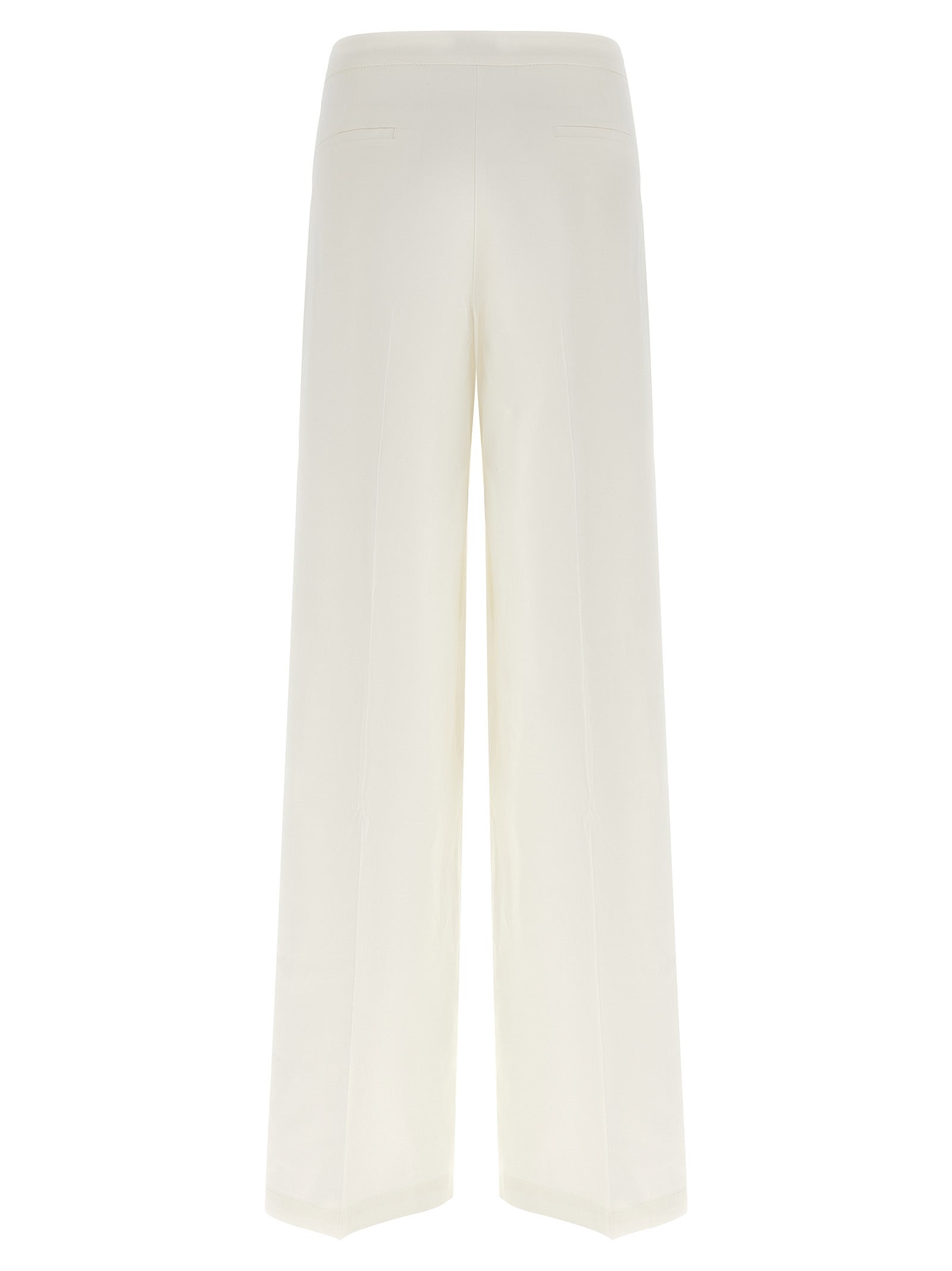 Discover the allure of PINKO's White Linen Casual Pants, where luxurious craftsmanship meets effortless elegance, perfect for the discerning individual seeking sophistication.