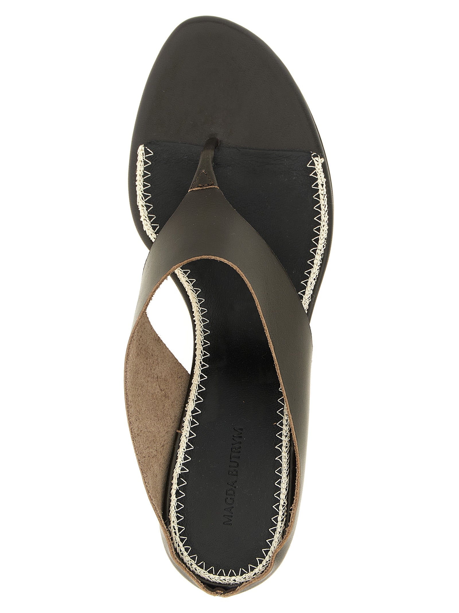 Step into sophistication with Magda Butrym's brown leather stiletto heel sandals, a luxurious blend of artisanal craftsmanship and timeless elegance.