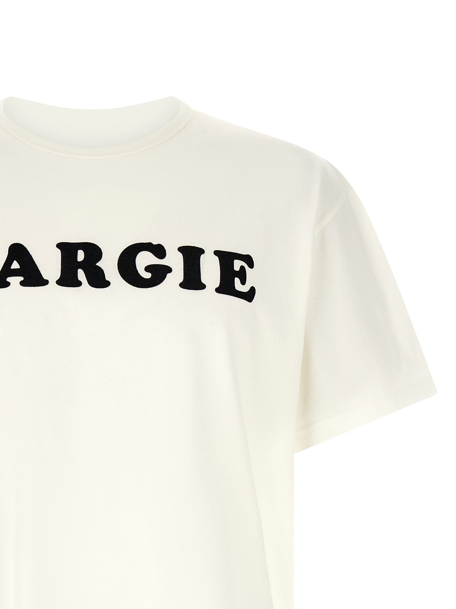 Elevate your wardrobe with the MM6 Maison Margiela White Cotton T-Shirt, a luxurious blend of Italian craftsmanship and modern elegance, perfect for any discerning style.