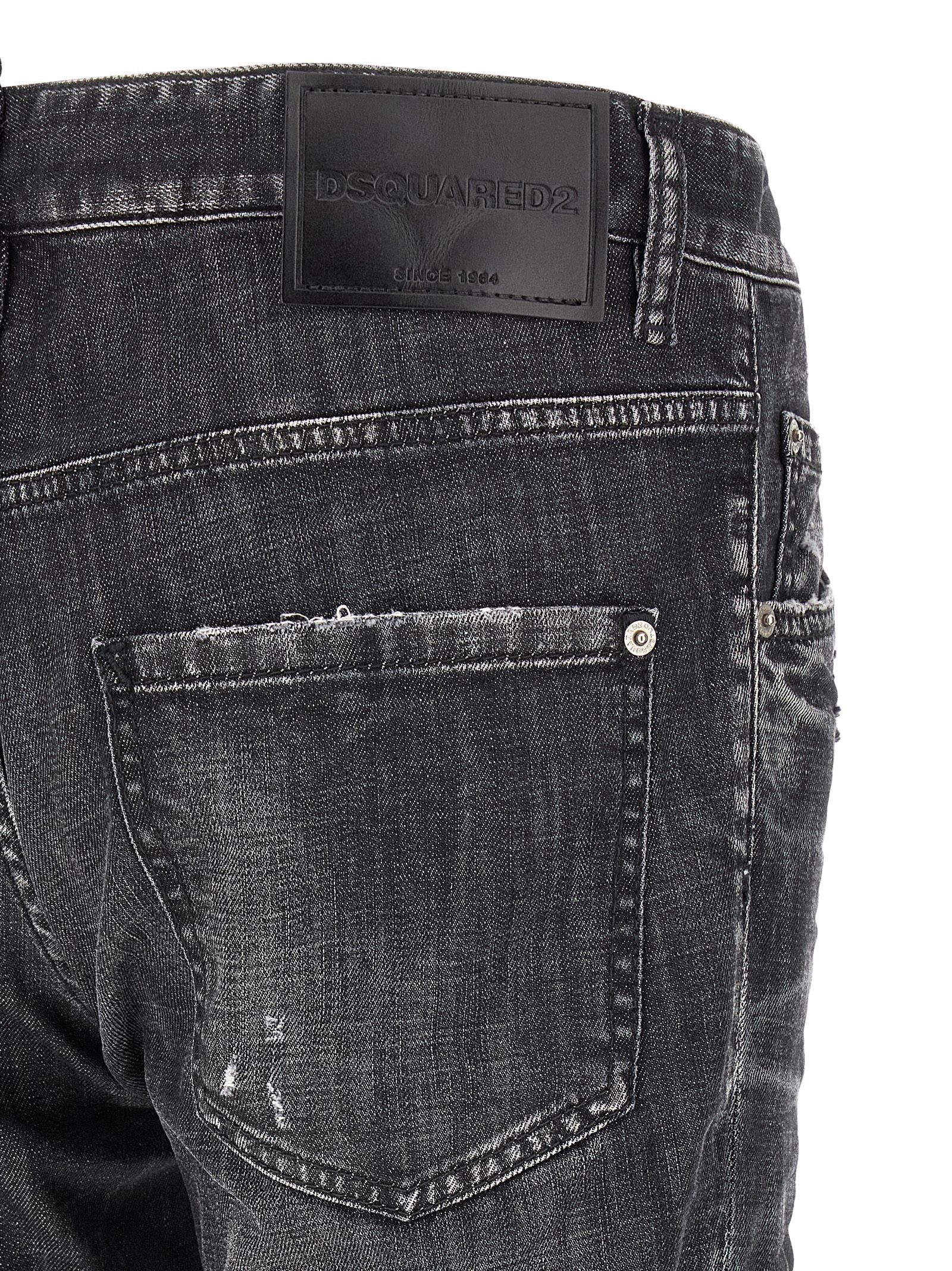 Dsquared² Gray Cotton Relaxed Fit Jeans - Designer Luxury Denim