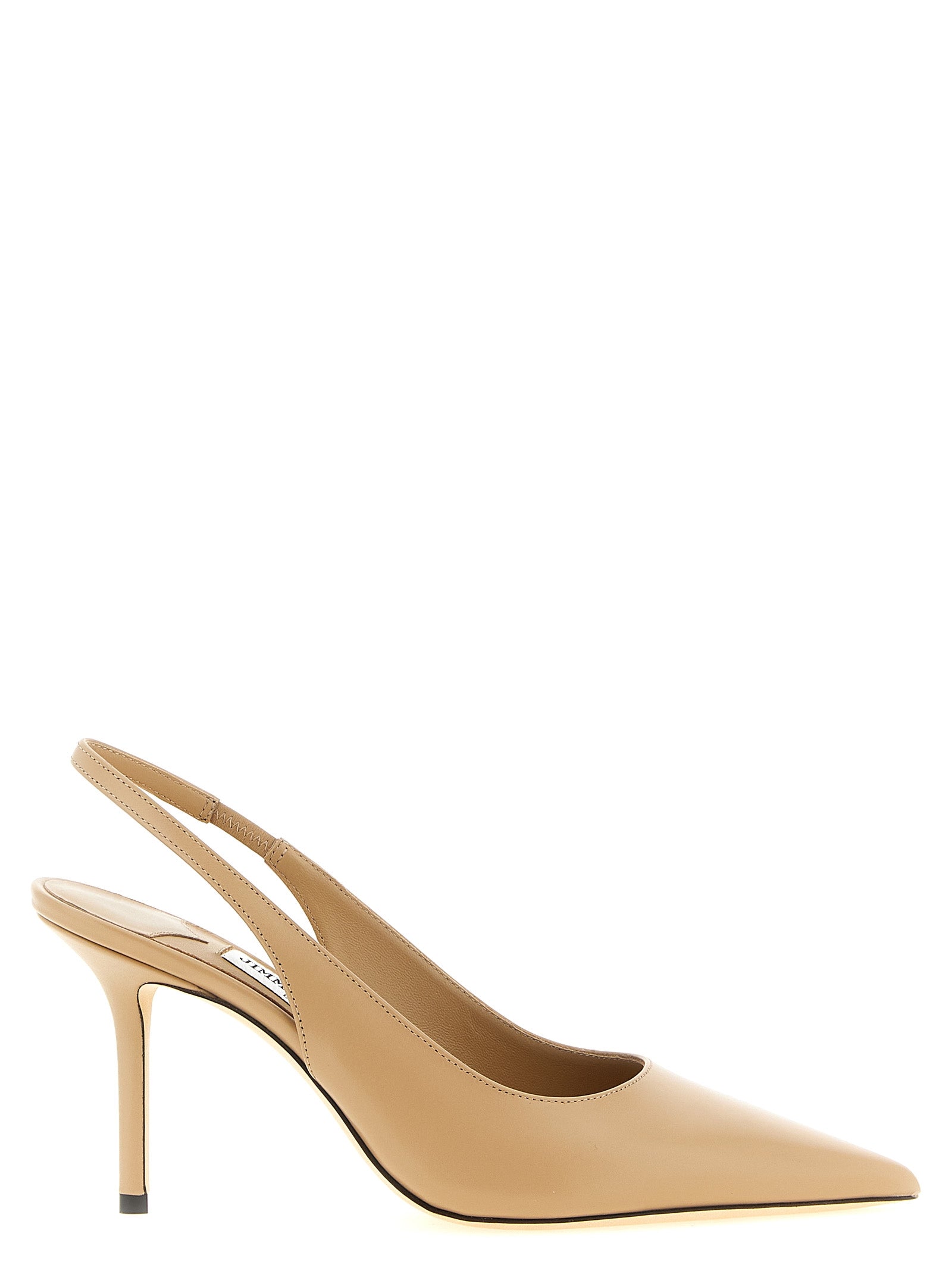 Elevate your elegance with Jimmy Choo's Beige Leather High Heel Pumps, a luxurious blend of Italian craftsmanship and timeless design, perfect for any sophisticated occasion.