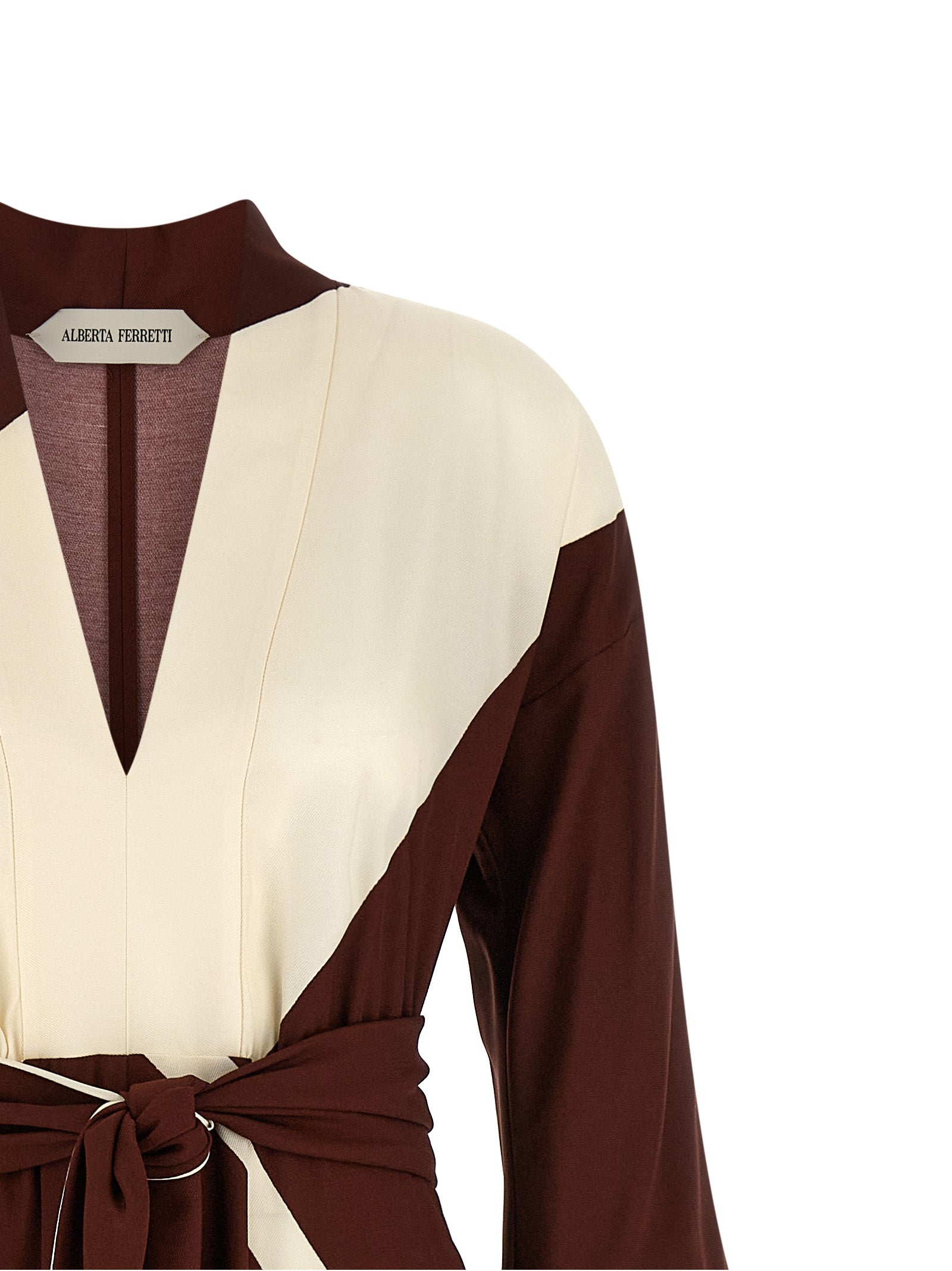 Alberta Ferretti Bordeaux Long Dress - Designer Couture Elegance