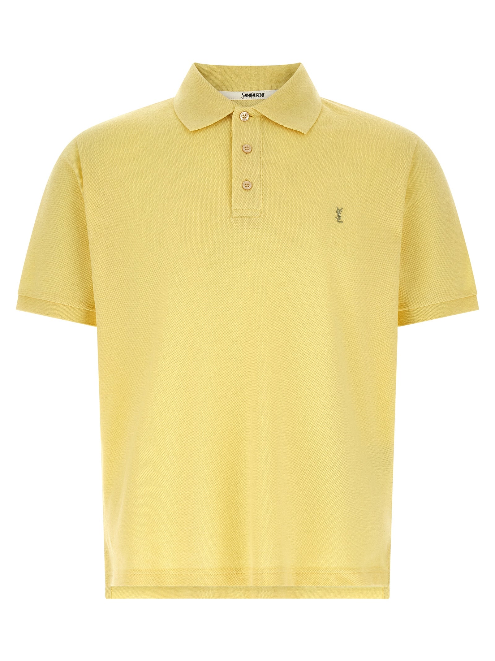 Experience the epitome of luxury with the Saint Laurent Bicolor Cotton Polo Shirt, a masterful blend of premium craftsmanship and bold design, perfect for discerning tastes.