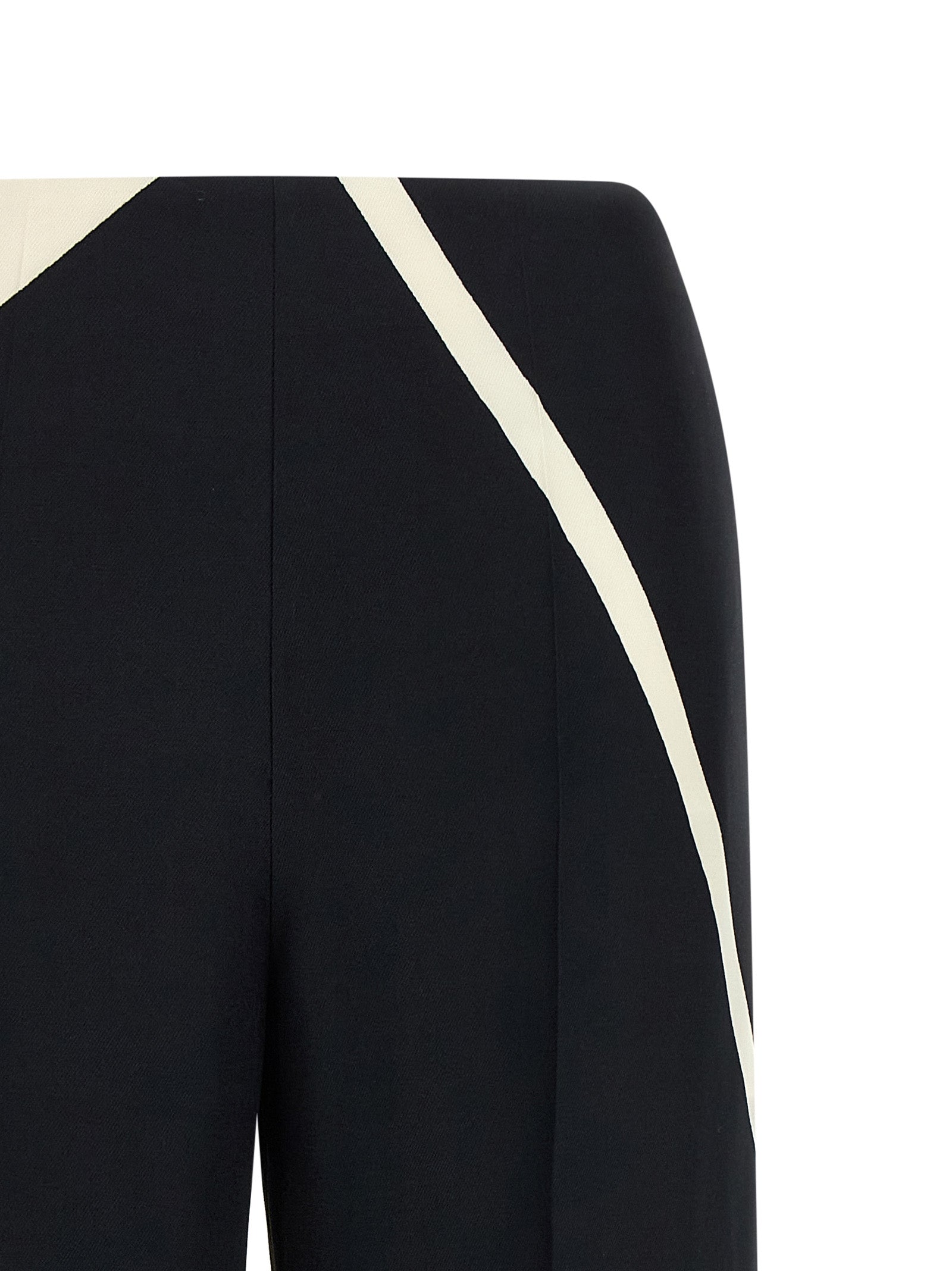 Alberta Ferretti Bicolor Viscose Casual Pants - Designer Couture
