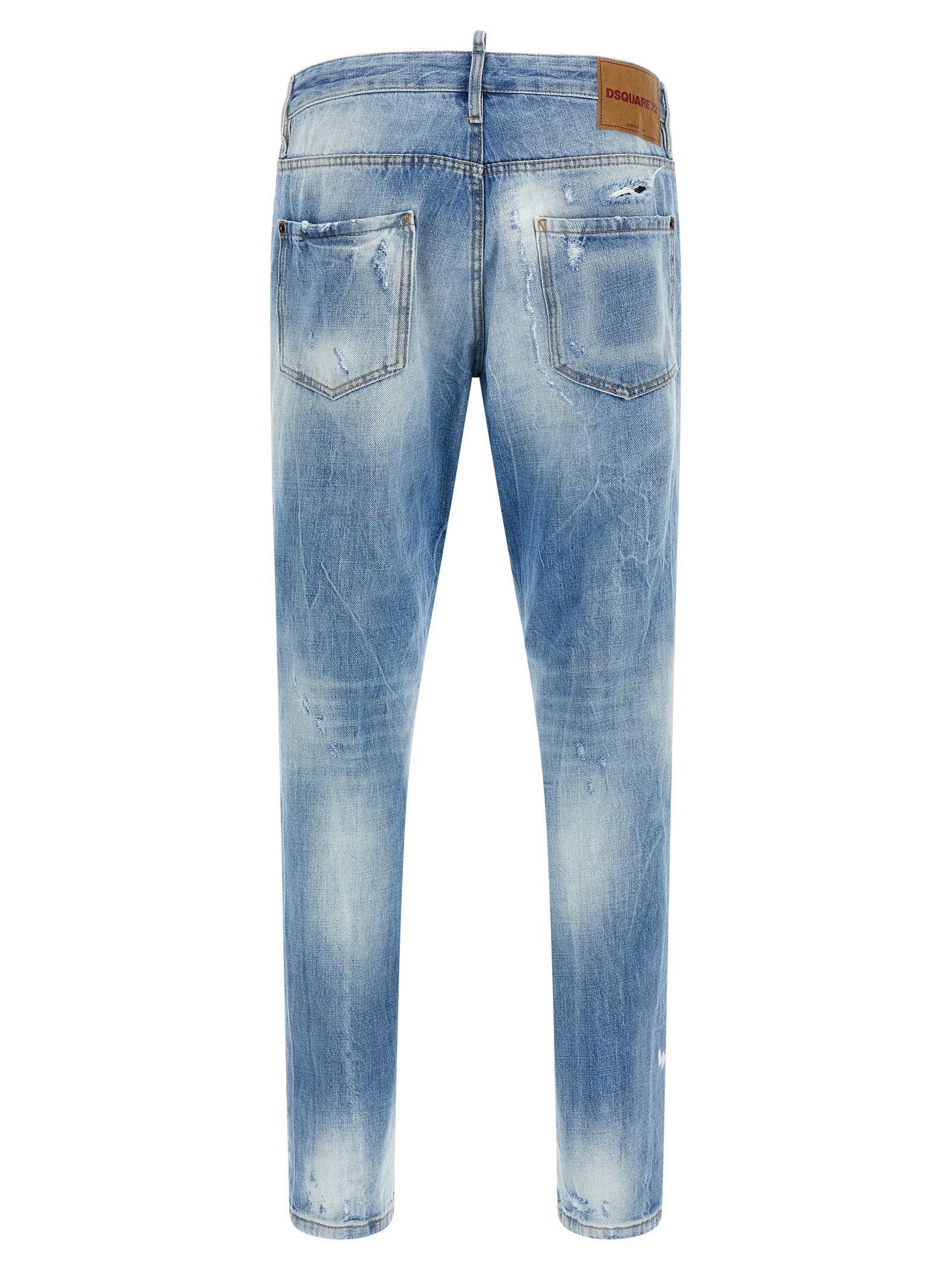 Dsquared² Blue Cotton Straight-Leg Jeans | Luxury Designer Denim