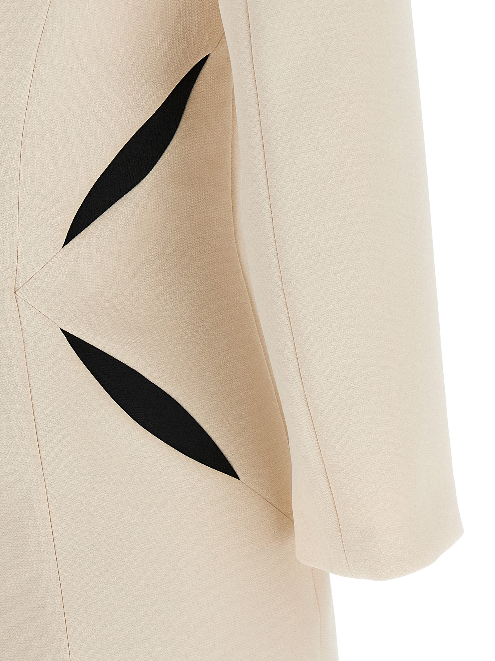Elevate your wardrobe with the Elisabetta Franchi Bicolor Polyester Short Dress, a luxurious blend of sophistication and contemporary design, perfect for any elegant occasion.