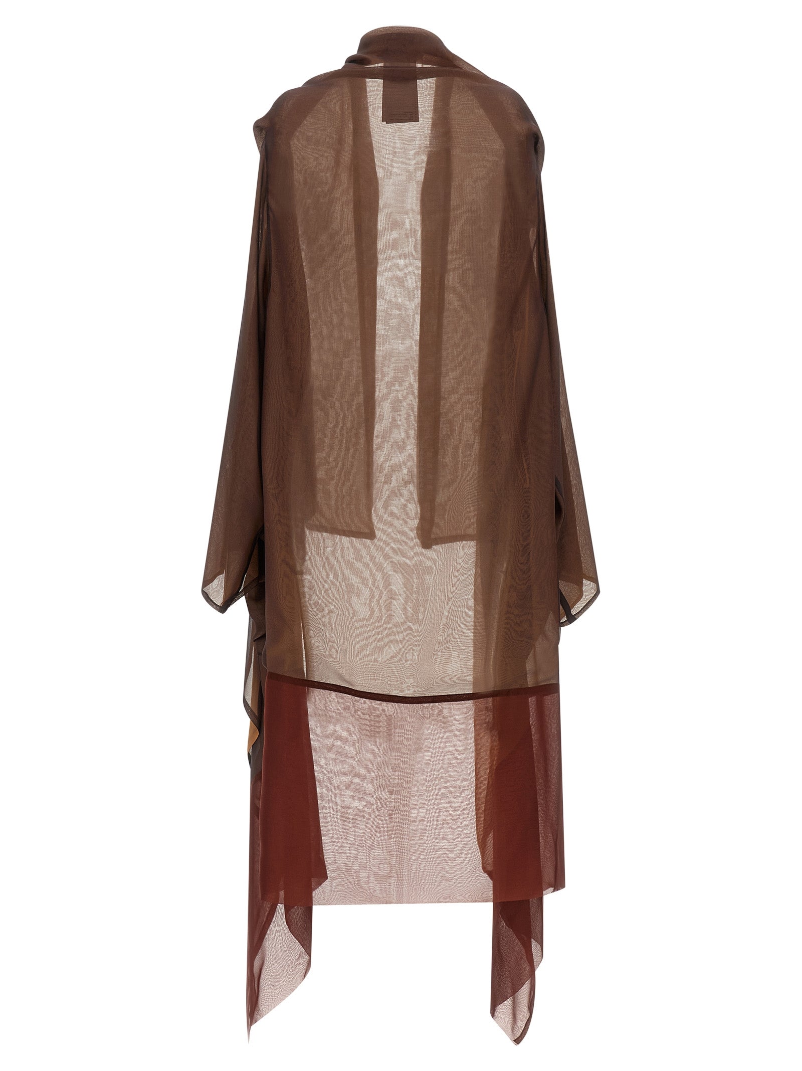 Alberta Ferretti Brown Silk Cardigan