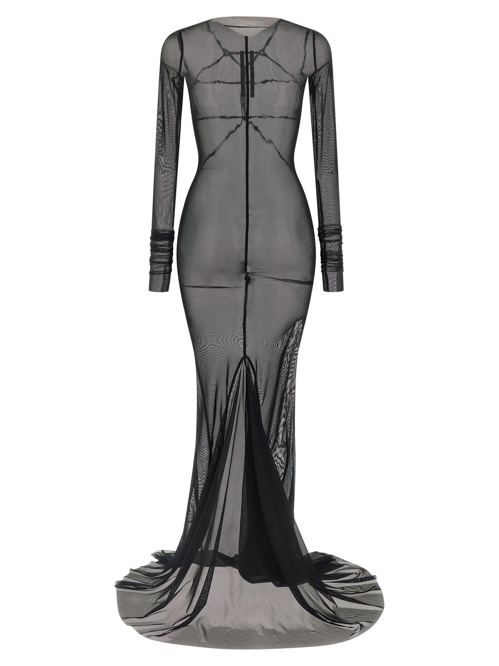 Elevate your elegance with the RICK OWENS Black Nylon Long Dress, a masterpiece of avant-garde luxury crafted in Italy from sustainable materials, perfect for any refined occasion.