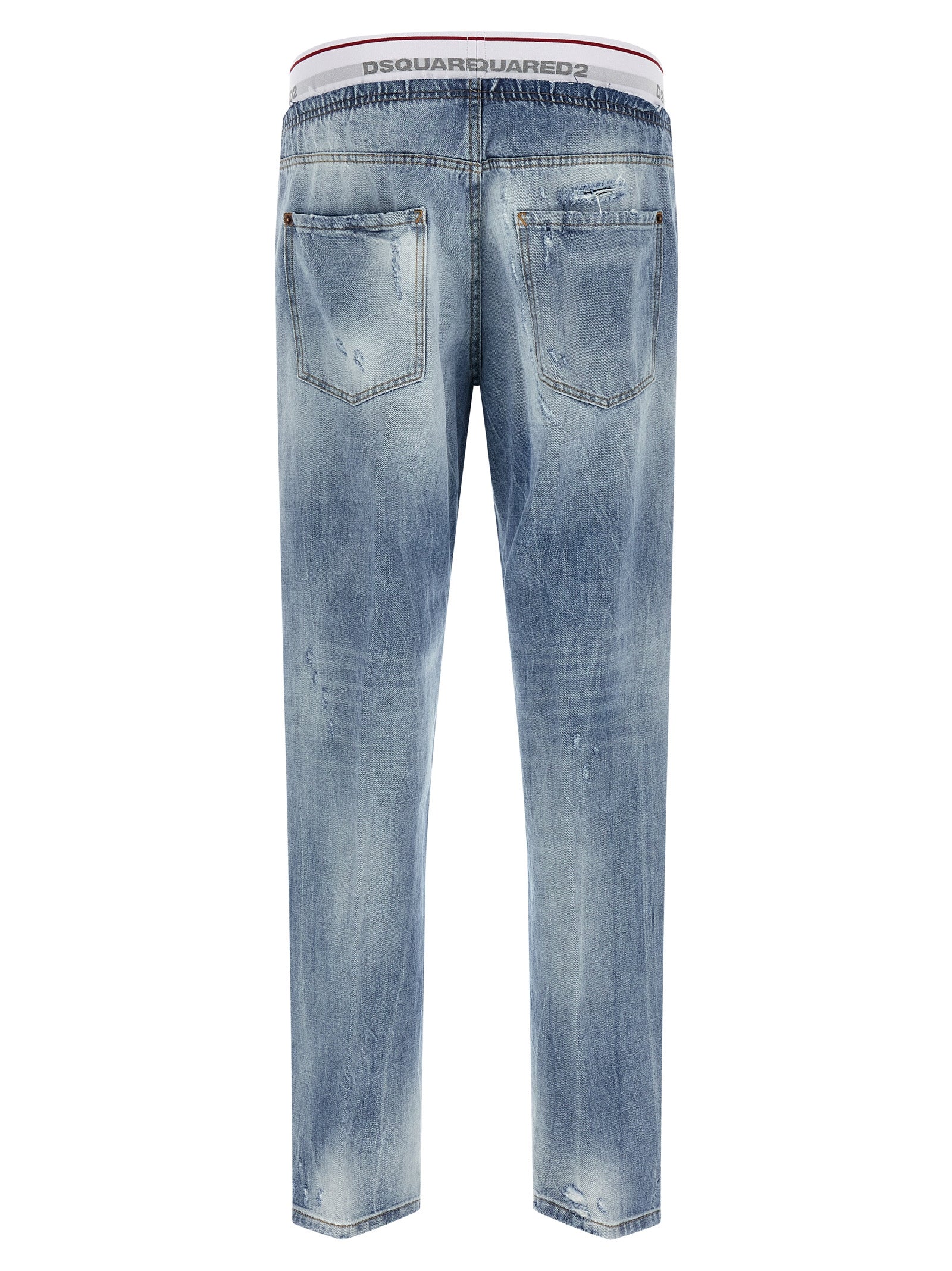 Dsquared² Blue Cotton Relaxed Fit Jeans, Artisanal Luxury Denim
