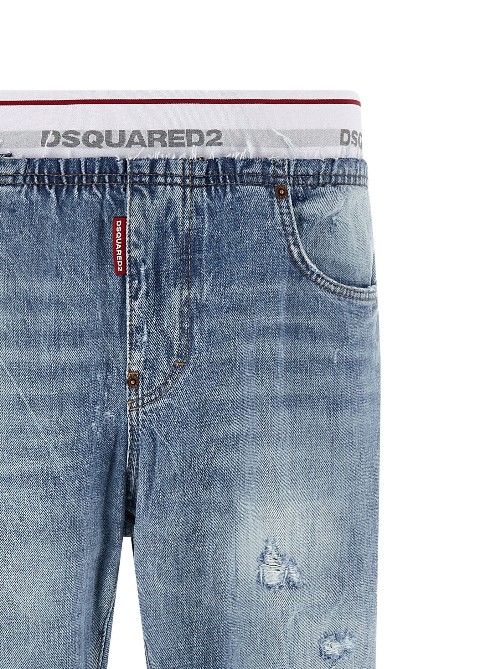Dsquared² Blue Cotton Relaxed Fit Jeans, Artisanal Luxury Denim