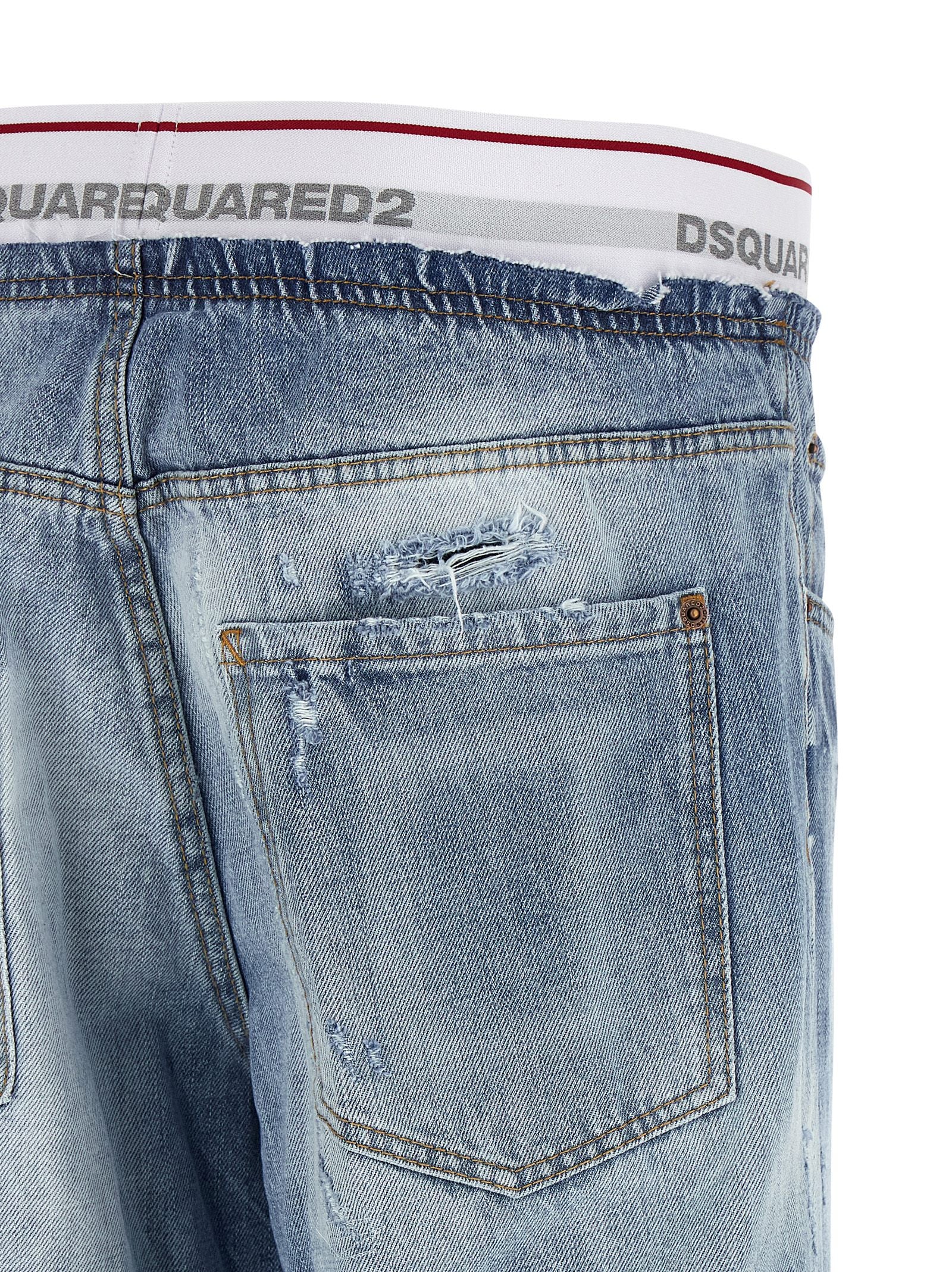 Dsquared² Blue Cotton Relaxed Fit Jeans, Artisanal Luxury Denim